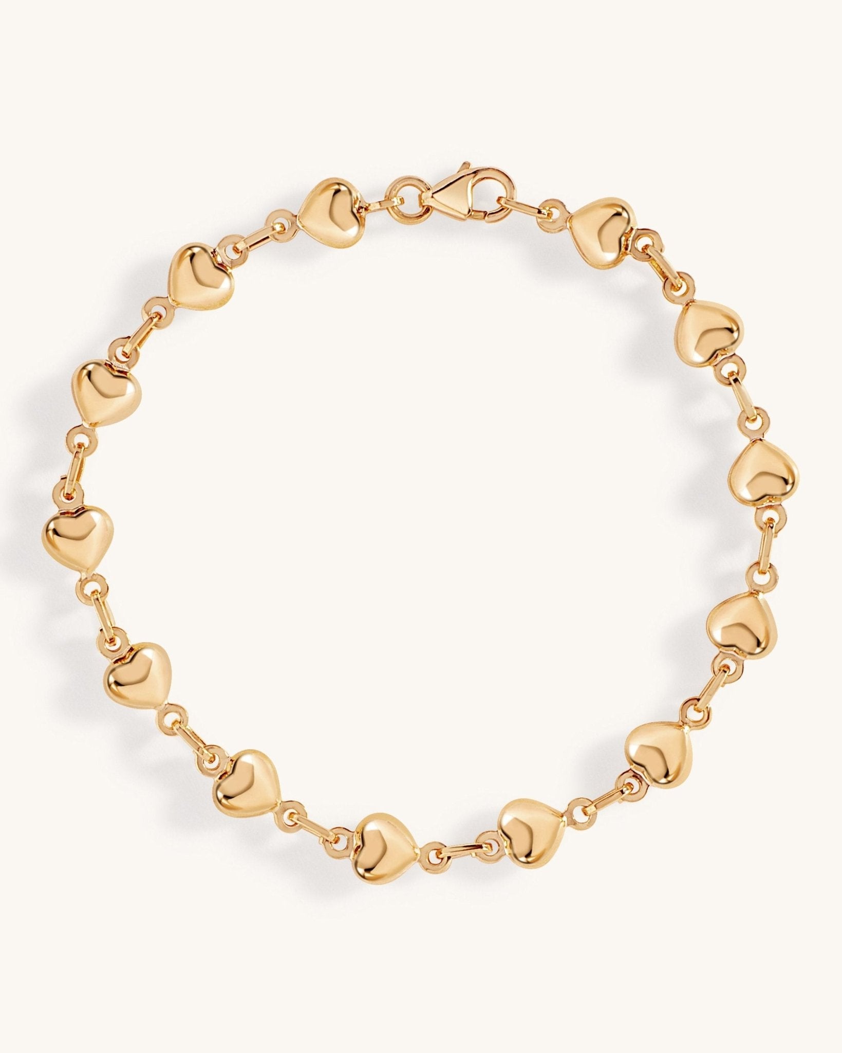 Girl Hollow Puffed Hearts Bracelet - Sparkle Society