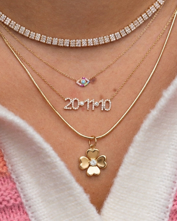Gold and Diamond Flower Charm - Sparkle Society