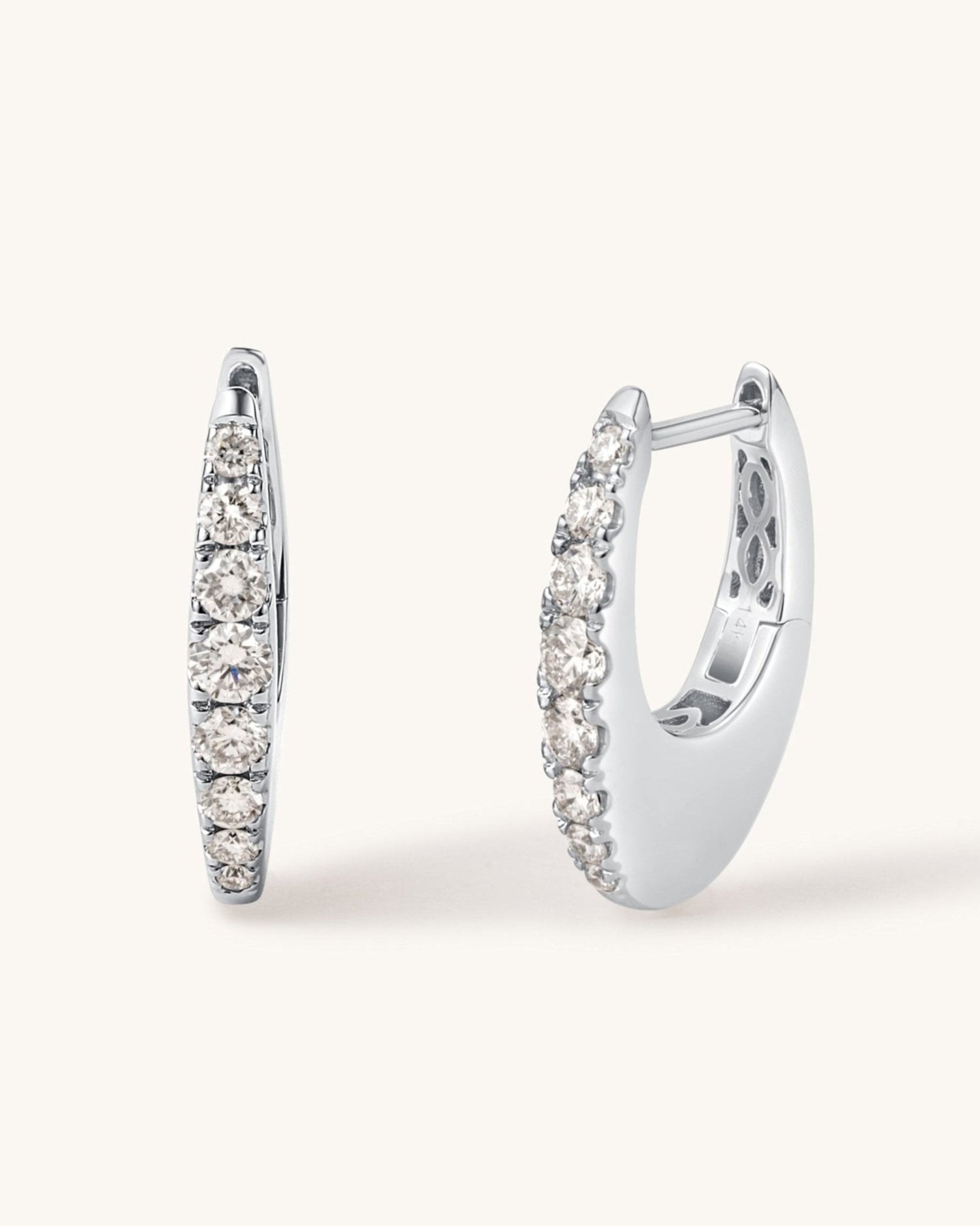 Gold and Diamond Oval Huggies - Sparkle Society