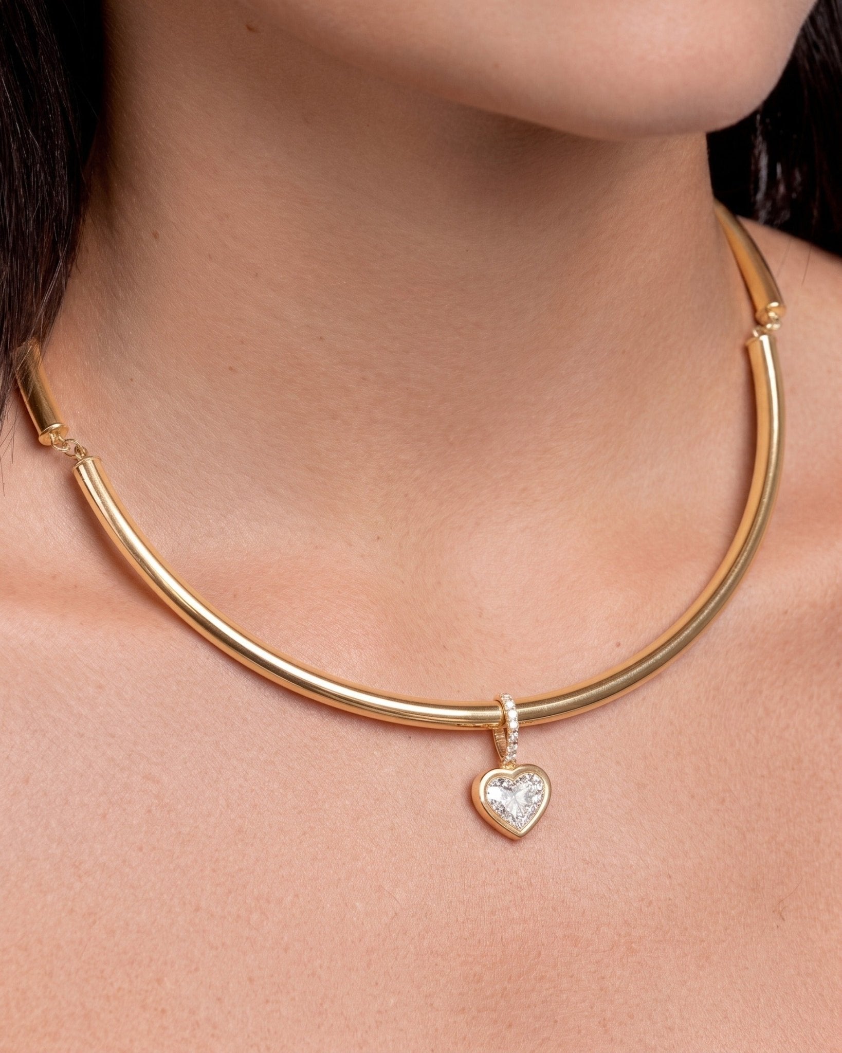 Heart Diamond Bezel Charm - Sparkle Society