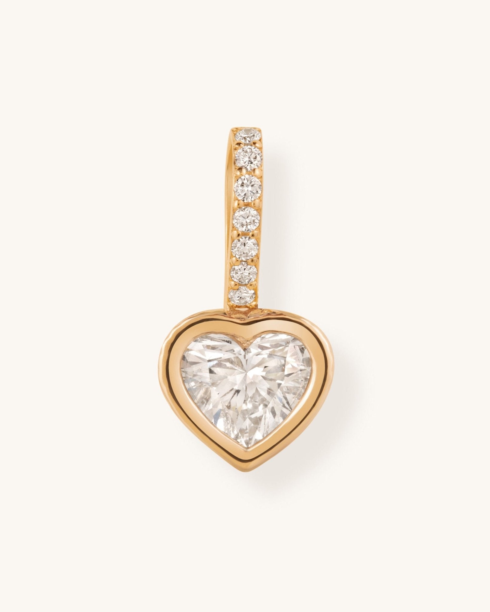 Heart Diamond Bezel Charm - Sparkle Society