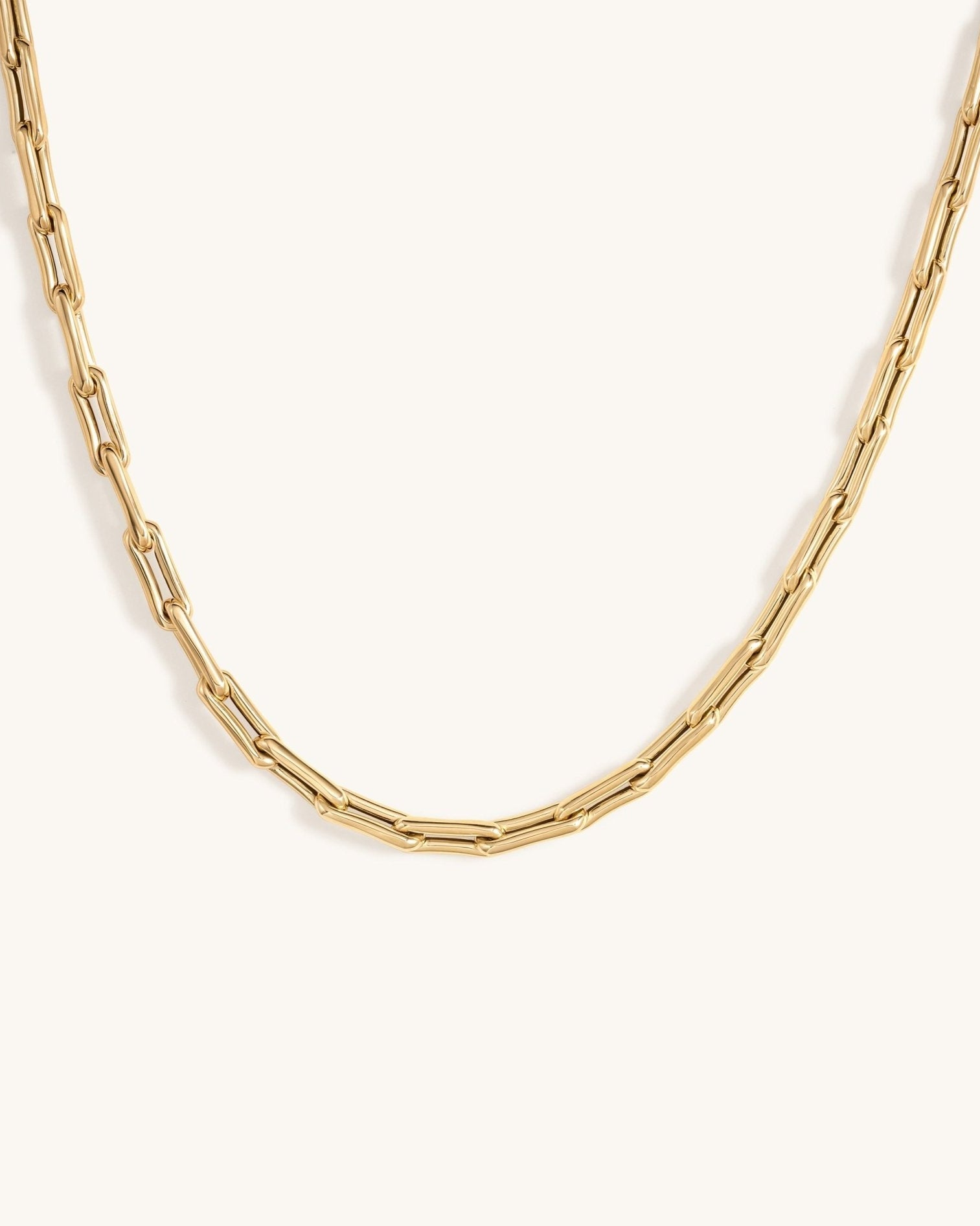 Hollow Gold Mini Pinched Necklace - Sparkle Society