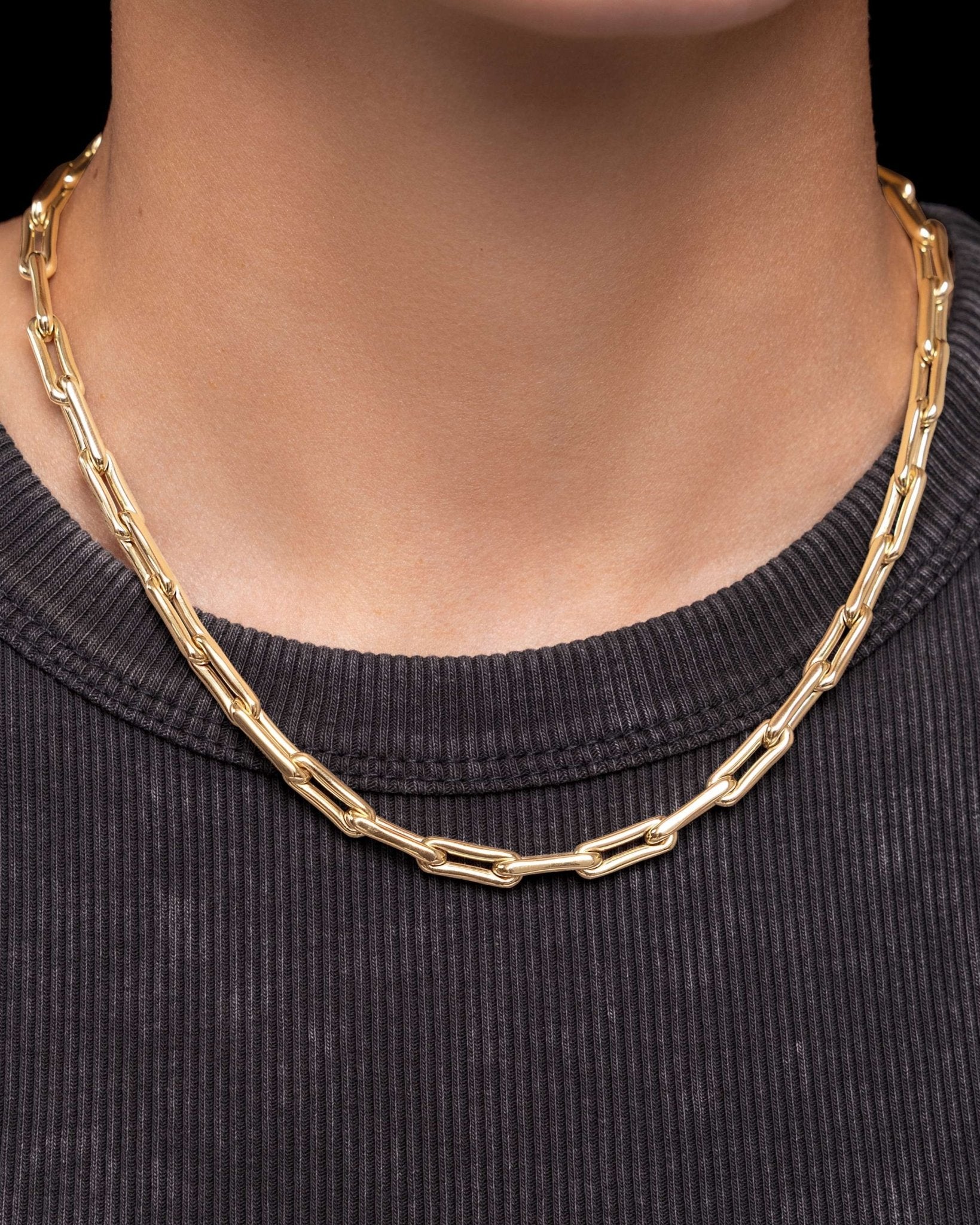 Hollow Gold Mini Pinched Necklace - Sparkle Society