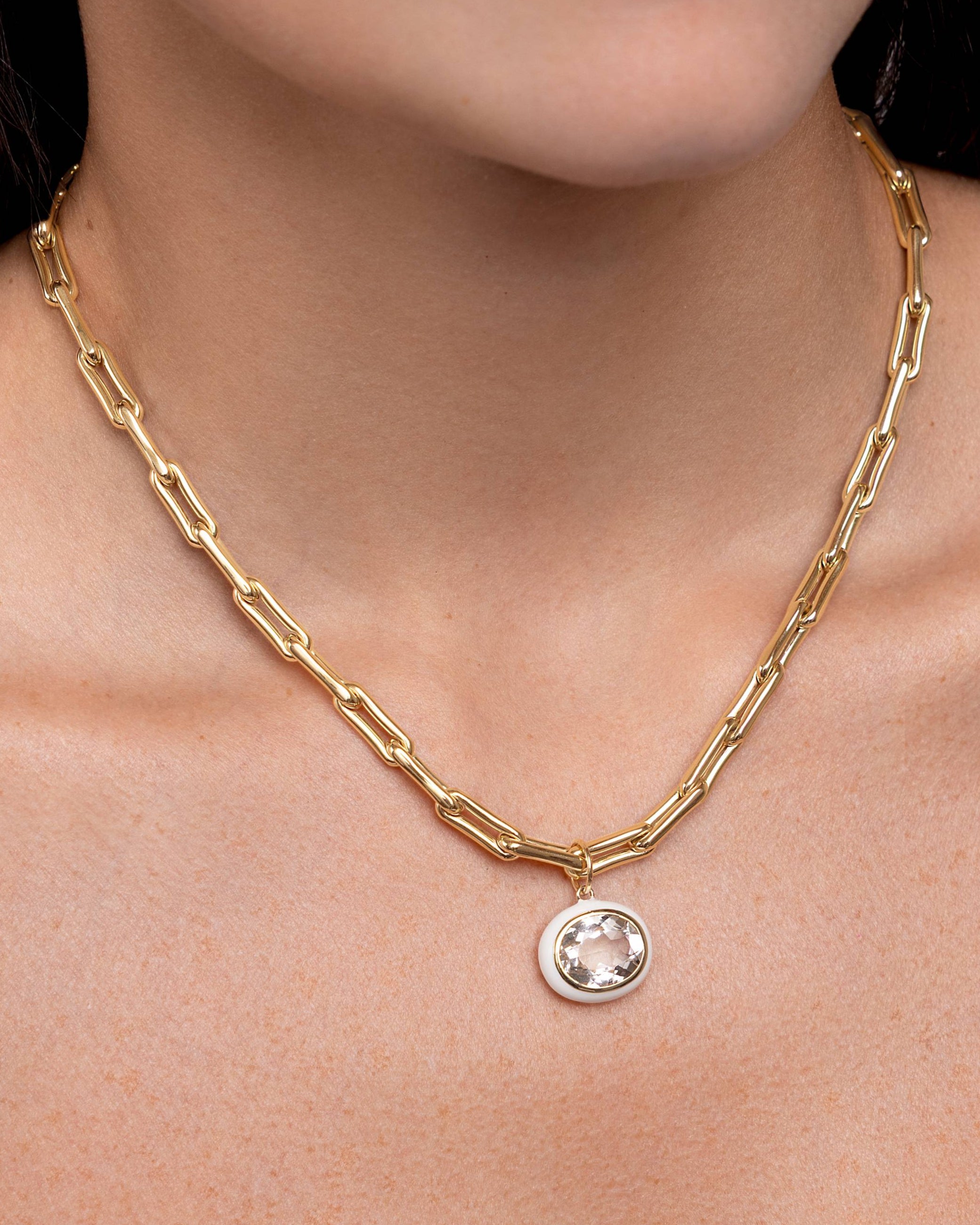 Hollow Gold Mini Pinched Necklace - Sparkle Society