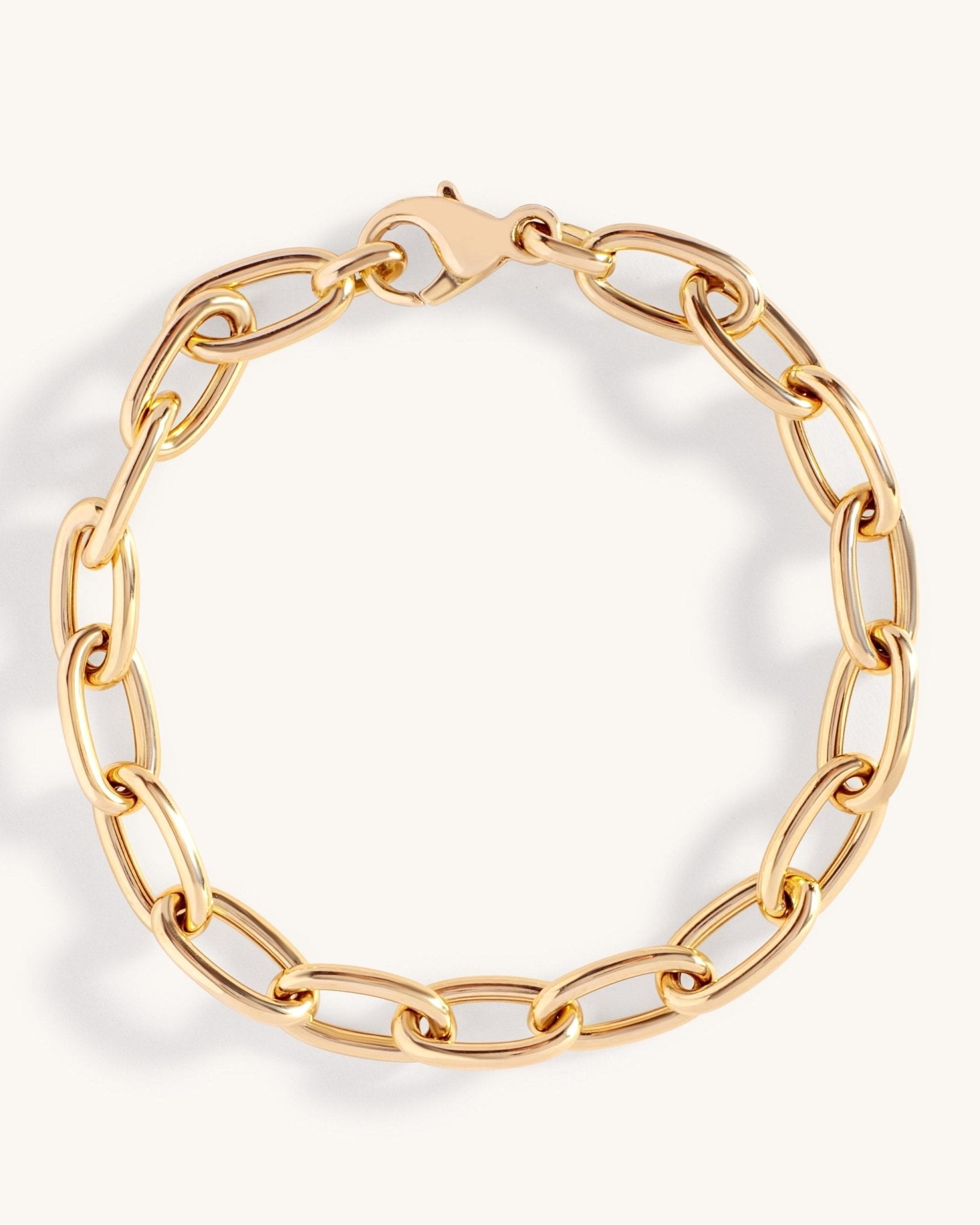 Hollow Gold Oval Link Bracelet - Sparkle Society