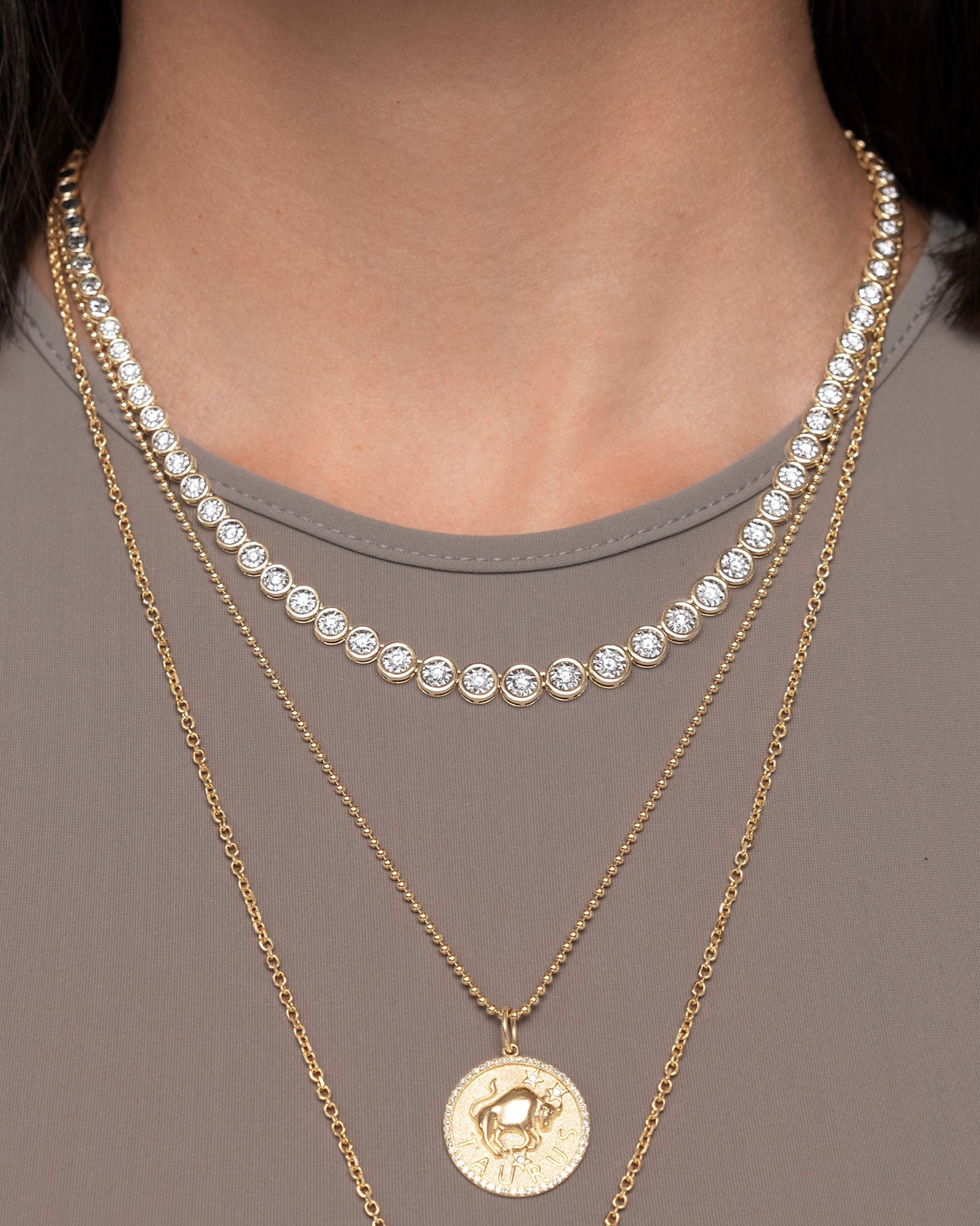 Illusion Diamond Graduated Bezel Tennis Necklace - Sparkle Society