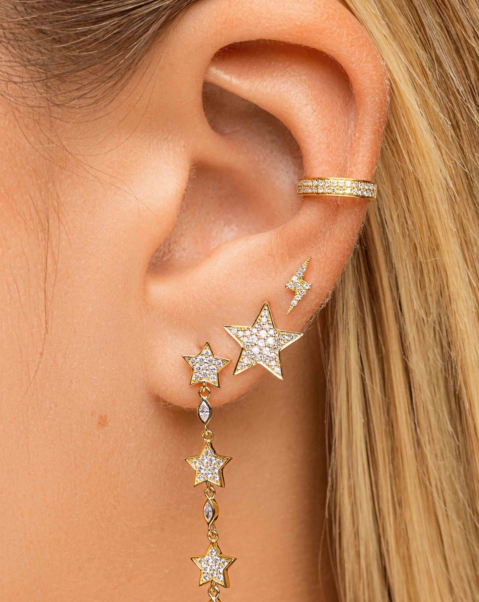 Lightning Bolt Diamond Studs - Sparkle Society