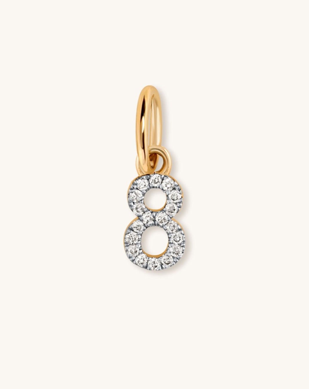Mini Diamond Number Charm - Sparkle Society