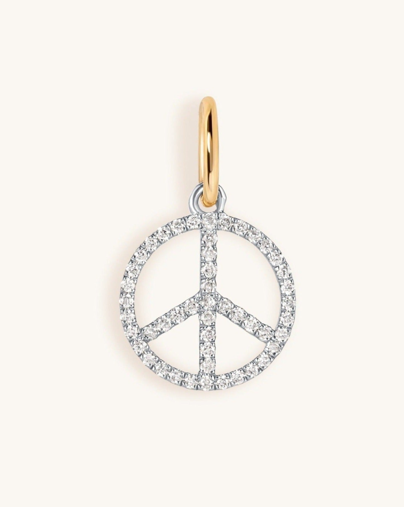 Mini Diamond Peace Charm - Sparkle Society