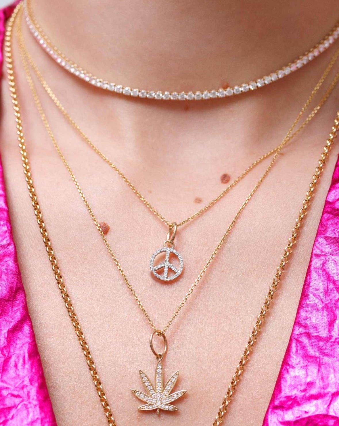 Mini Diamond Peace Charm - Sparkle Society