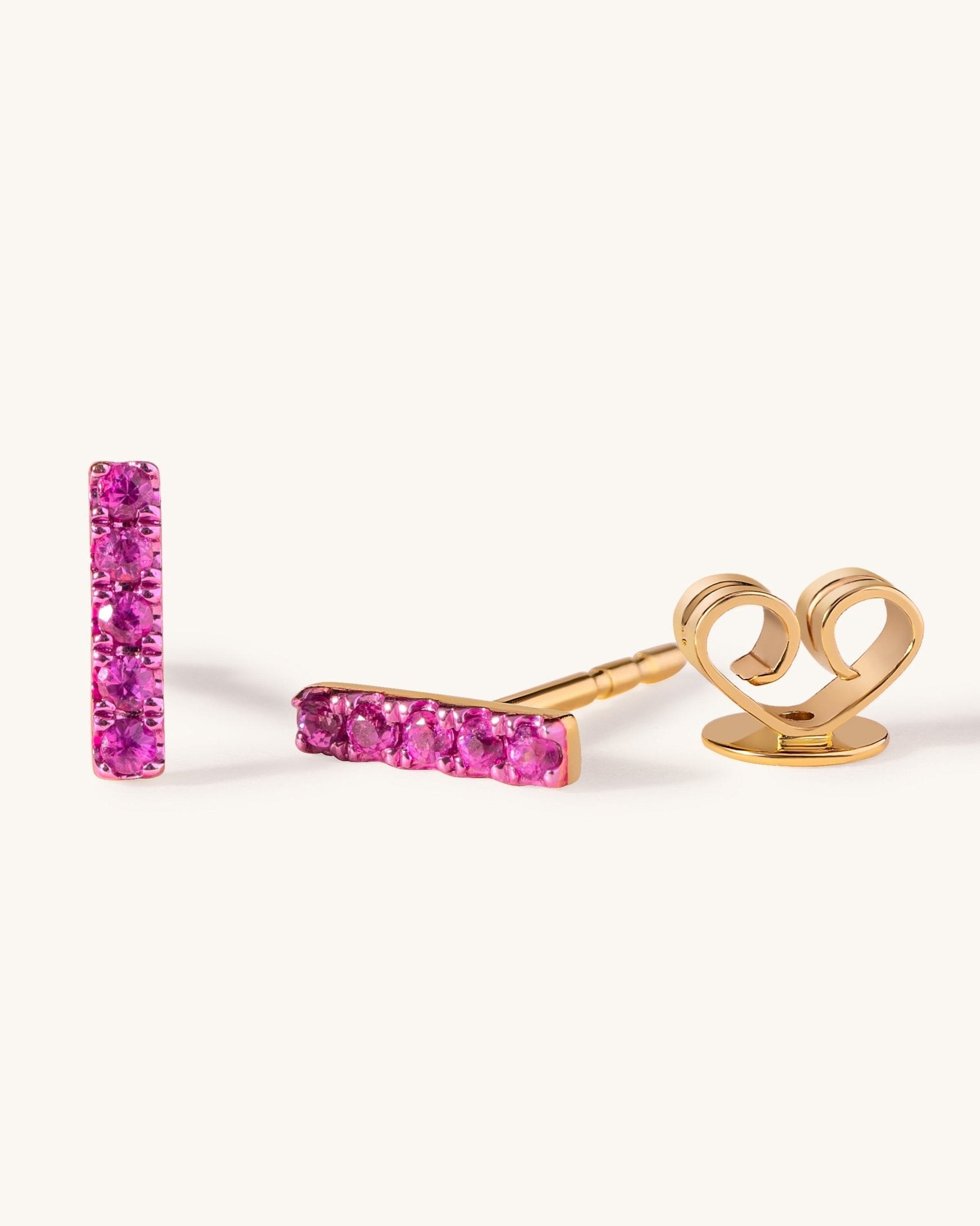 Mini Gemstone Bar Studs - Sparkle Society