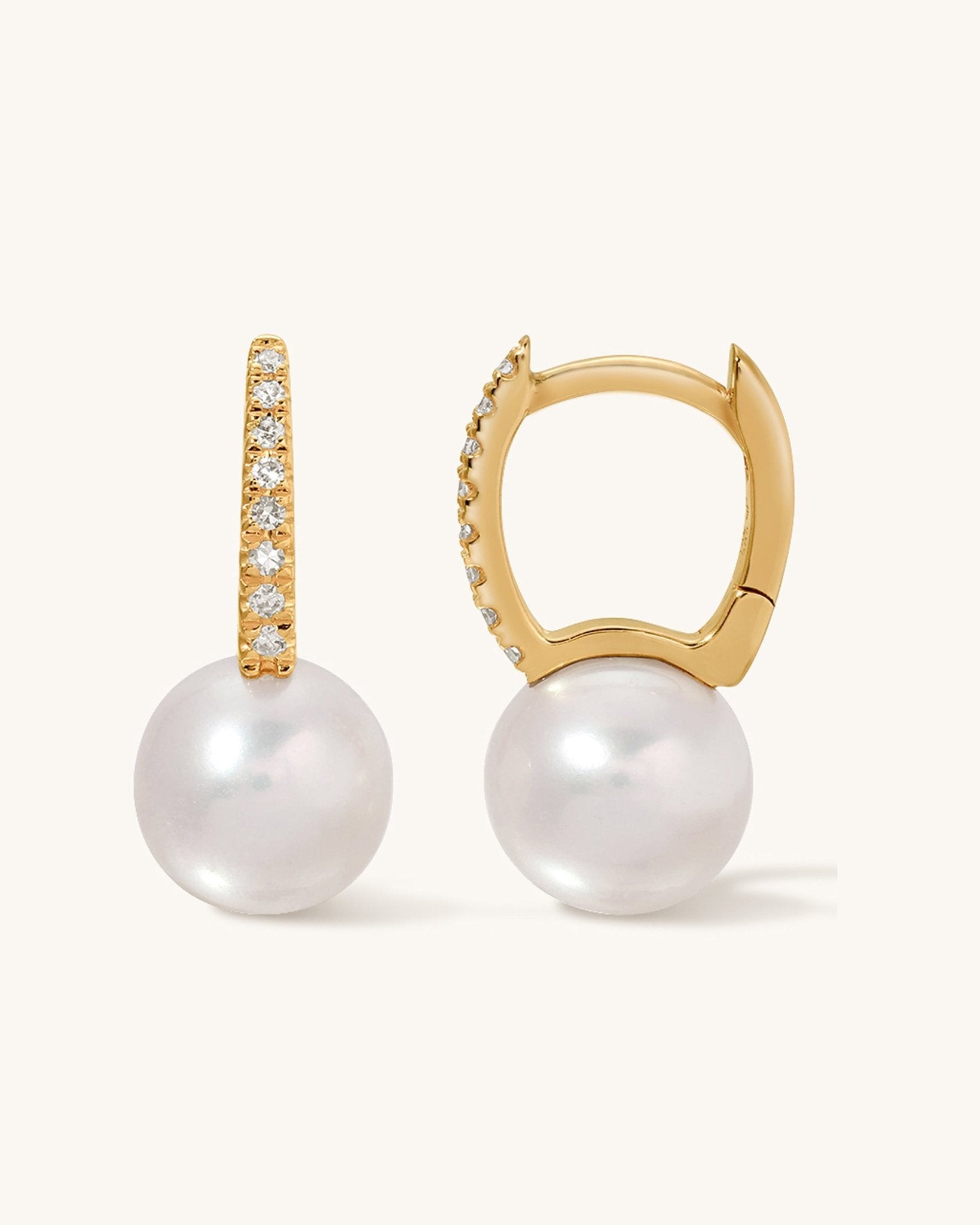 Mother Of Pearl Diamond Hugggies - Sparkle Society