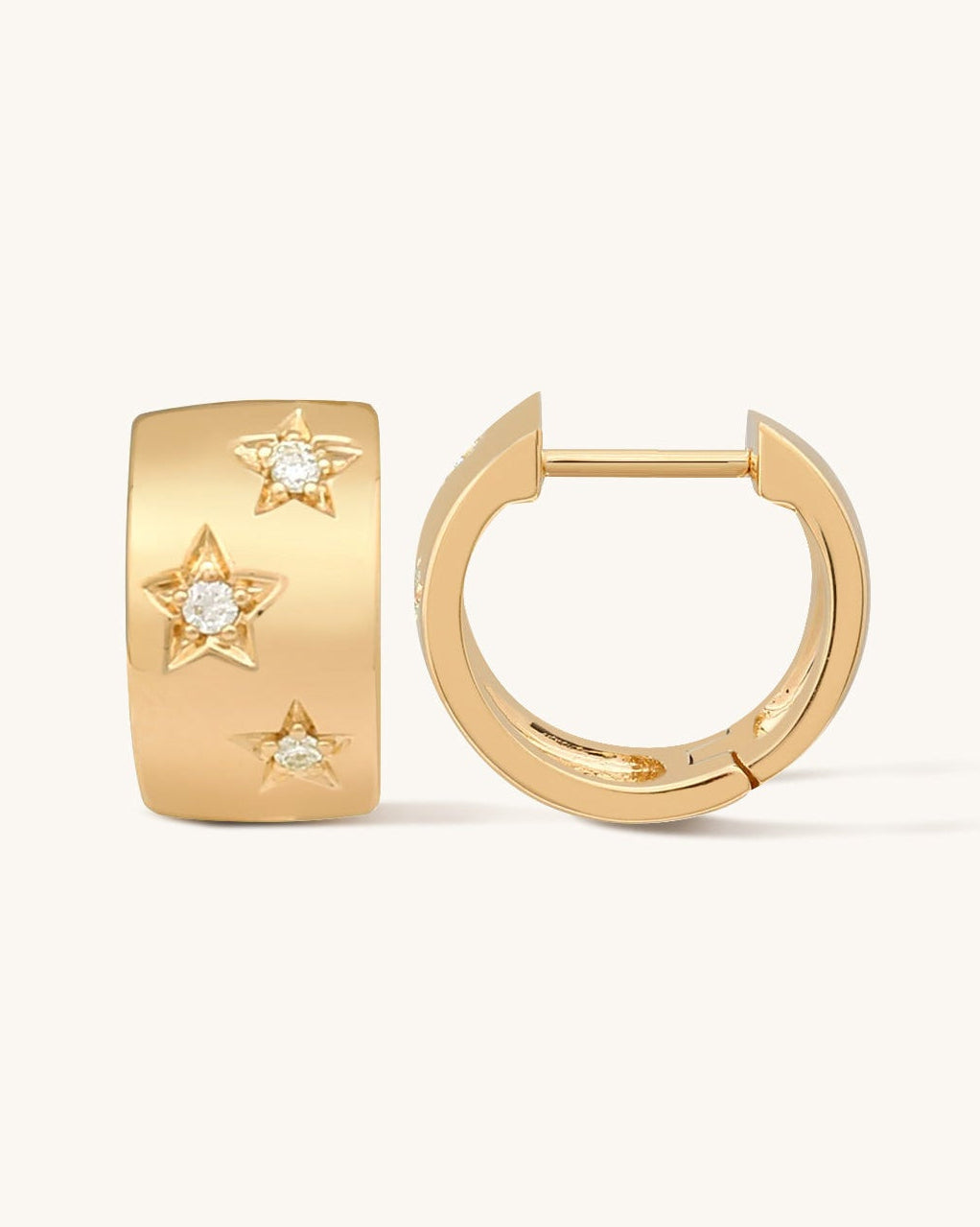 Multi Diamond Star Inlay Huggies - Sparkle Society