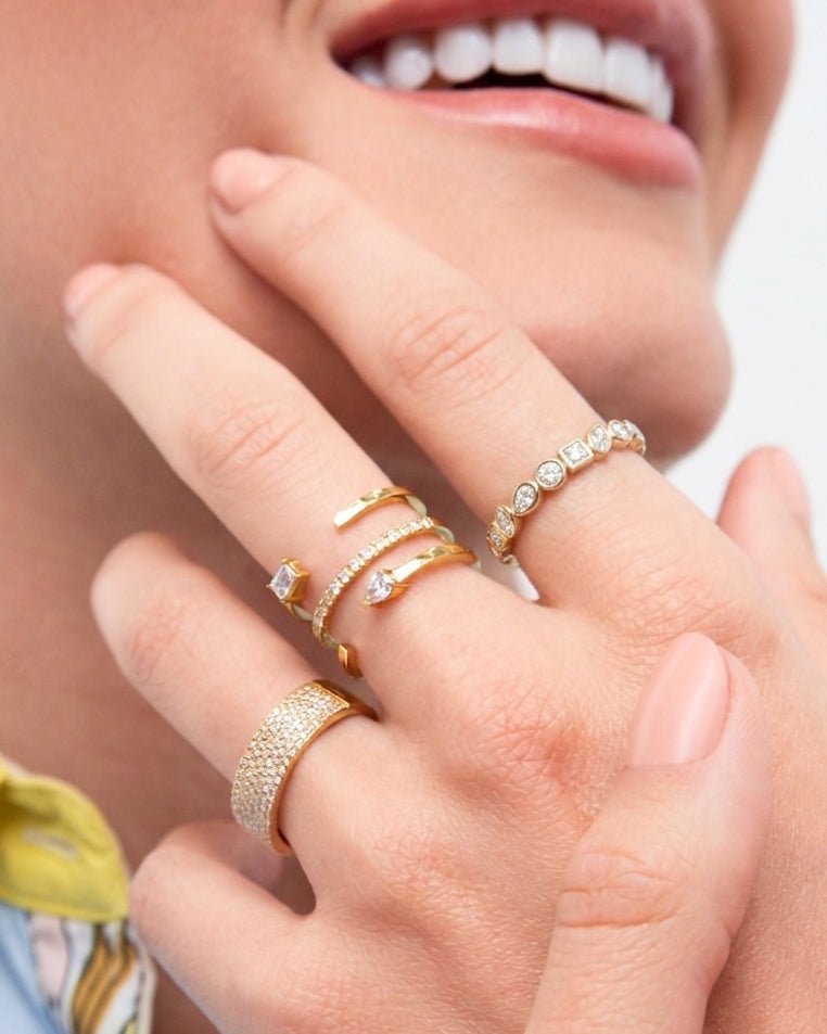 Multi Shape Diamond Bezels Ring - Sparkle Society