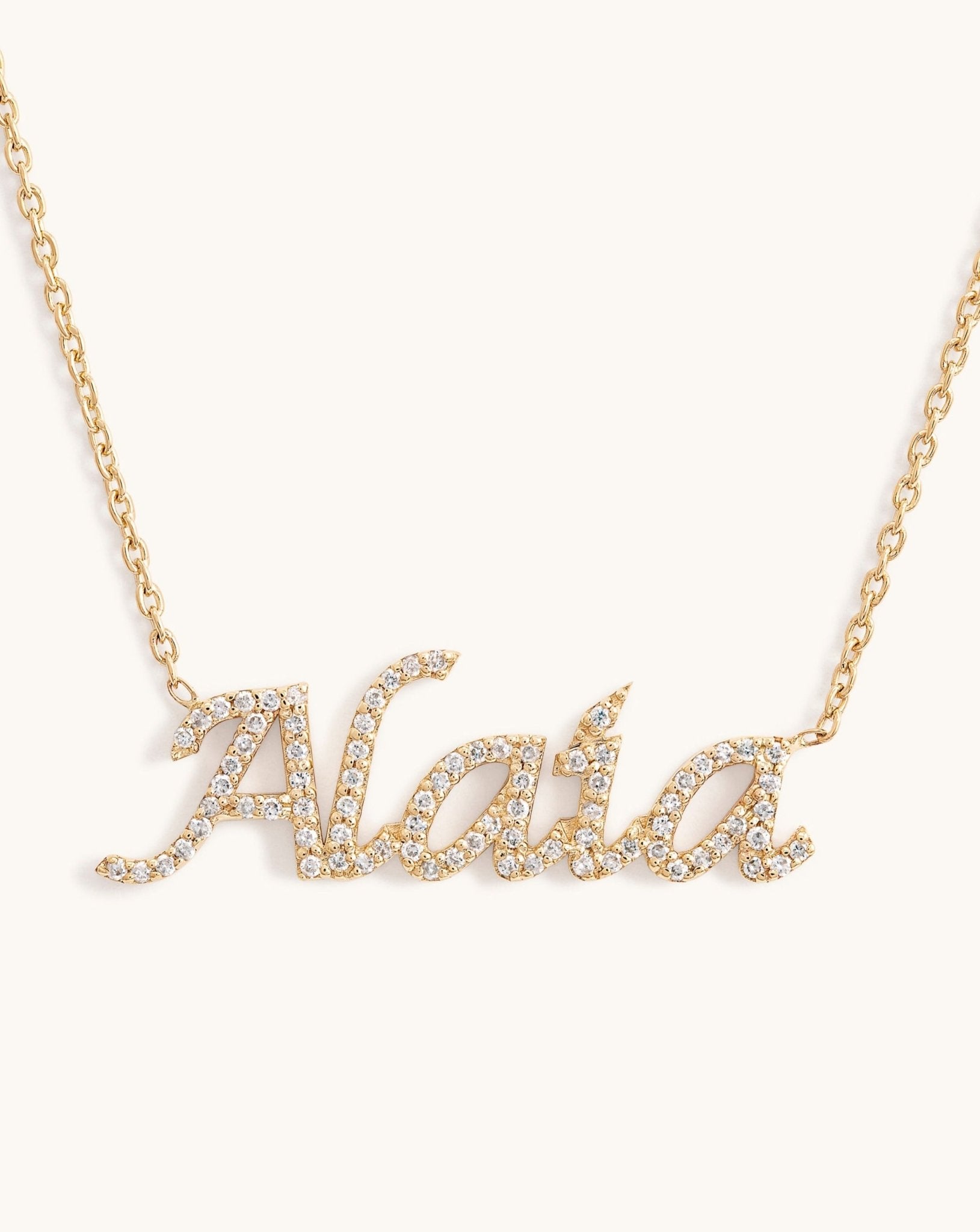 Pave Diamond Name Necklace - Sparkle Society