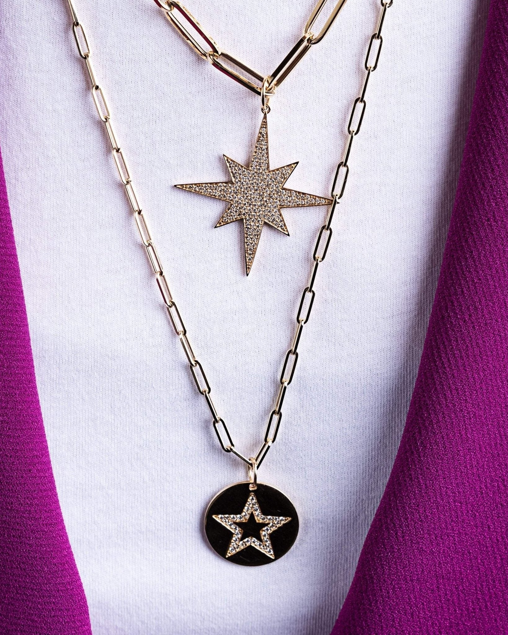 Pave Star Necklace Charm - Sparkle Society