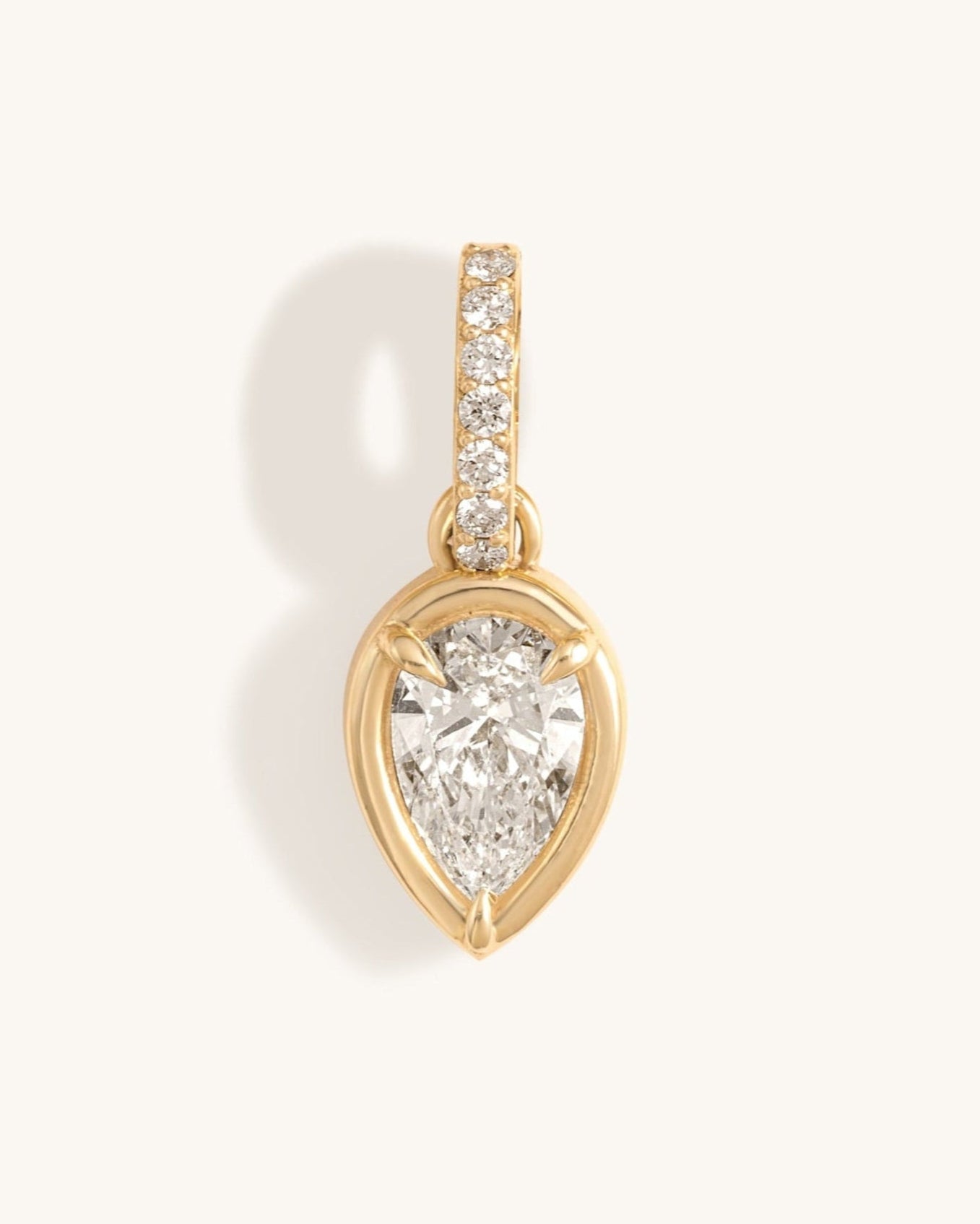 Pear Diamond Bezel Charm - Sparkle Society