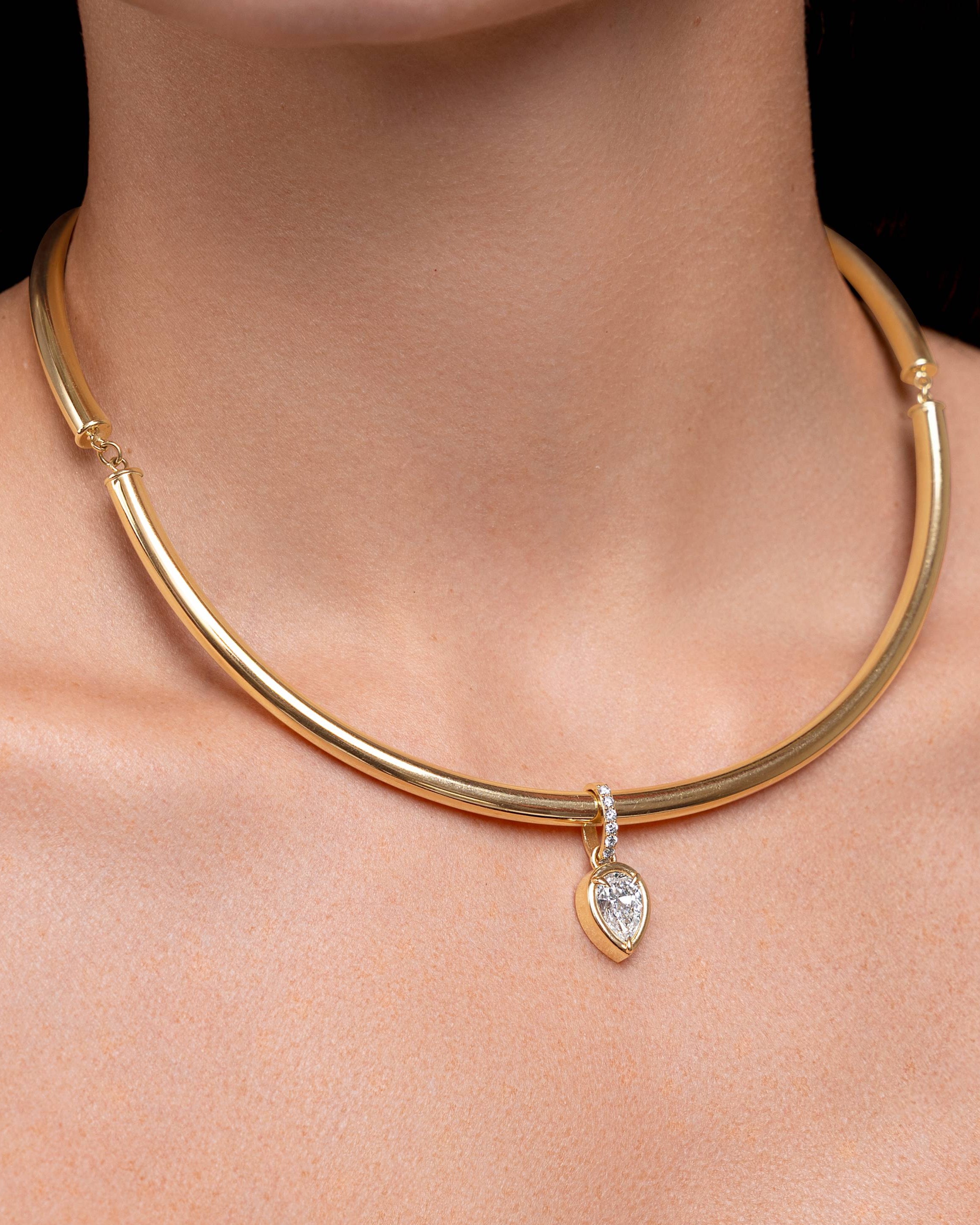 Pear Diamond Bezel Charm - Sparkle Society
