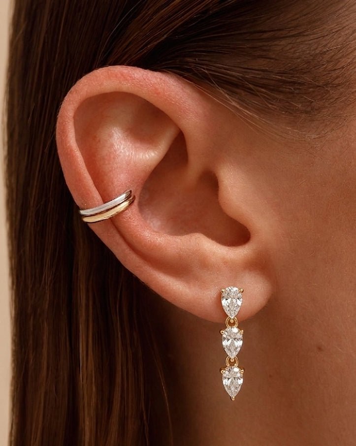 Pear Diamond Drop Earring - Sparkle Society
