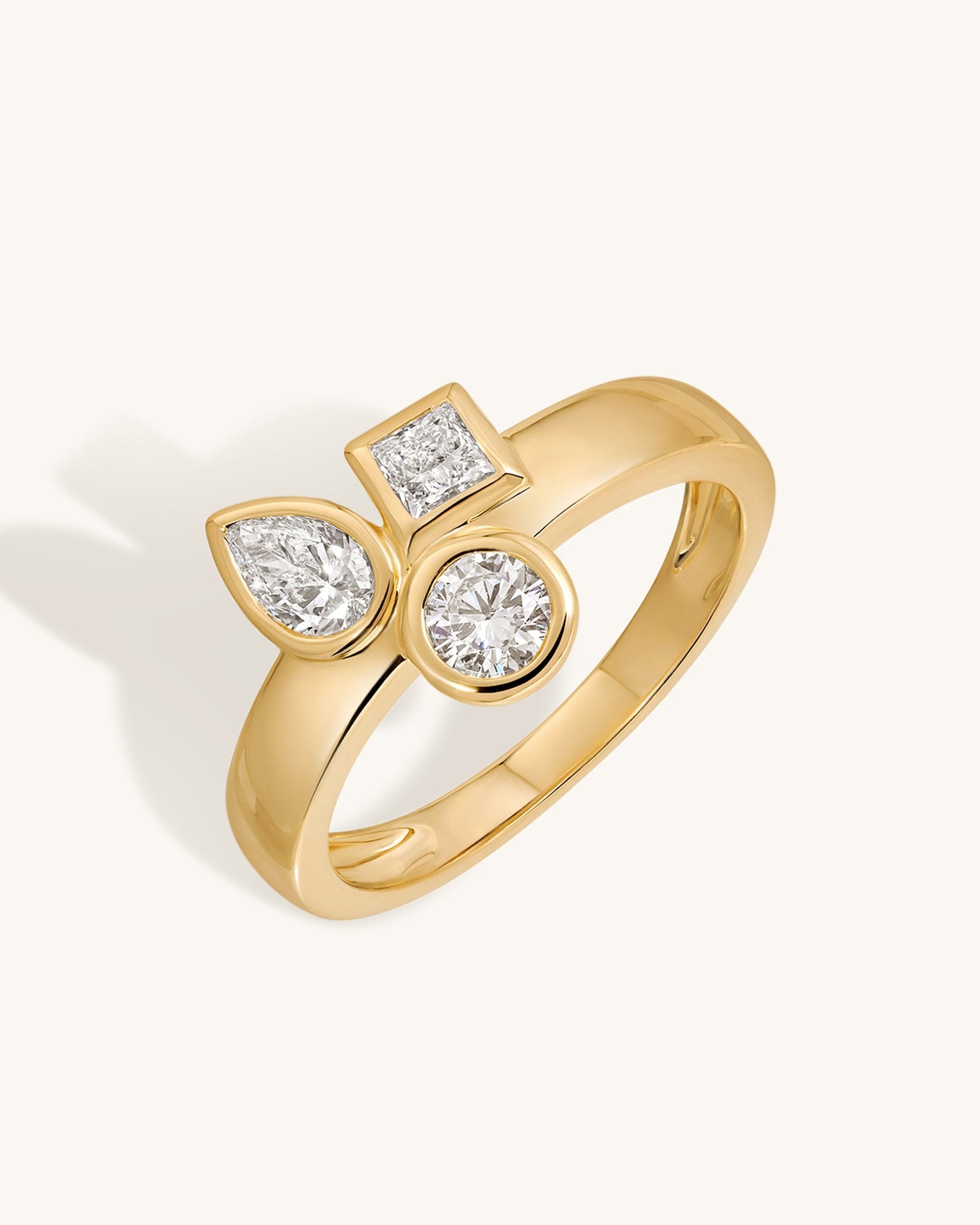Pear Round Princess Shape Diamond Ring - Sparkle Society