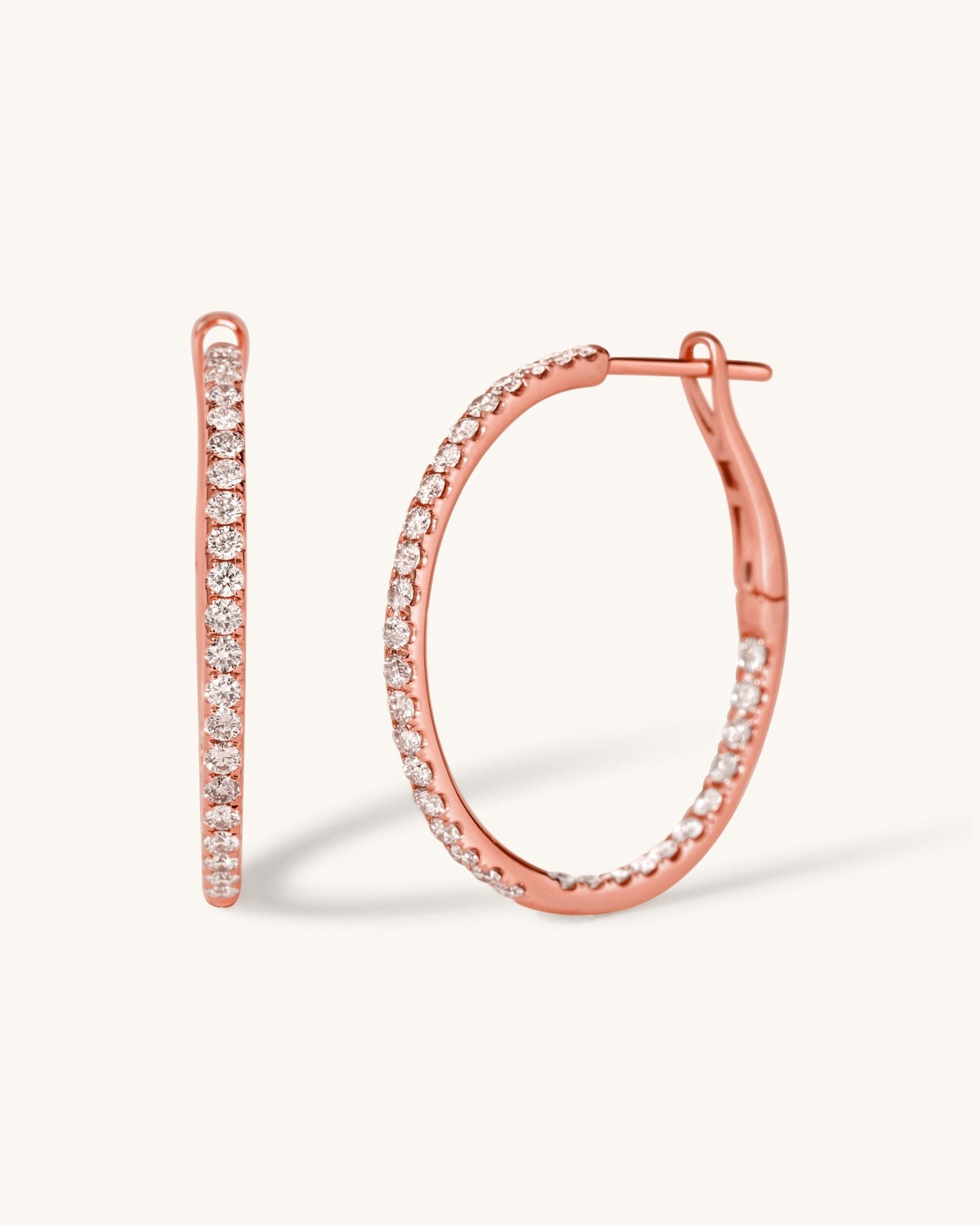 Perfect Diamond Hoop Earrings - Sparkle Society