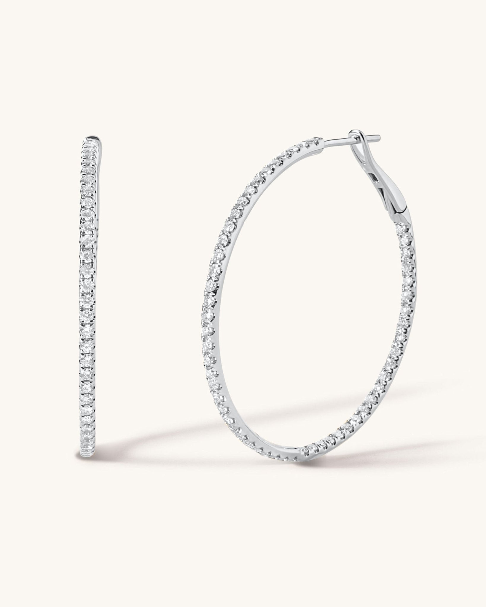 Perfect Diamond Hoop Earrings - Sparkle Society