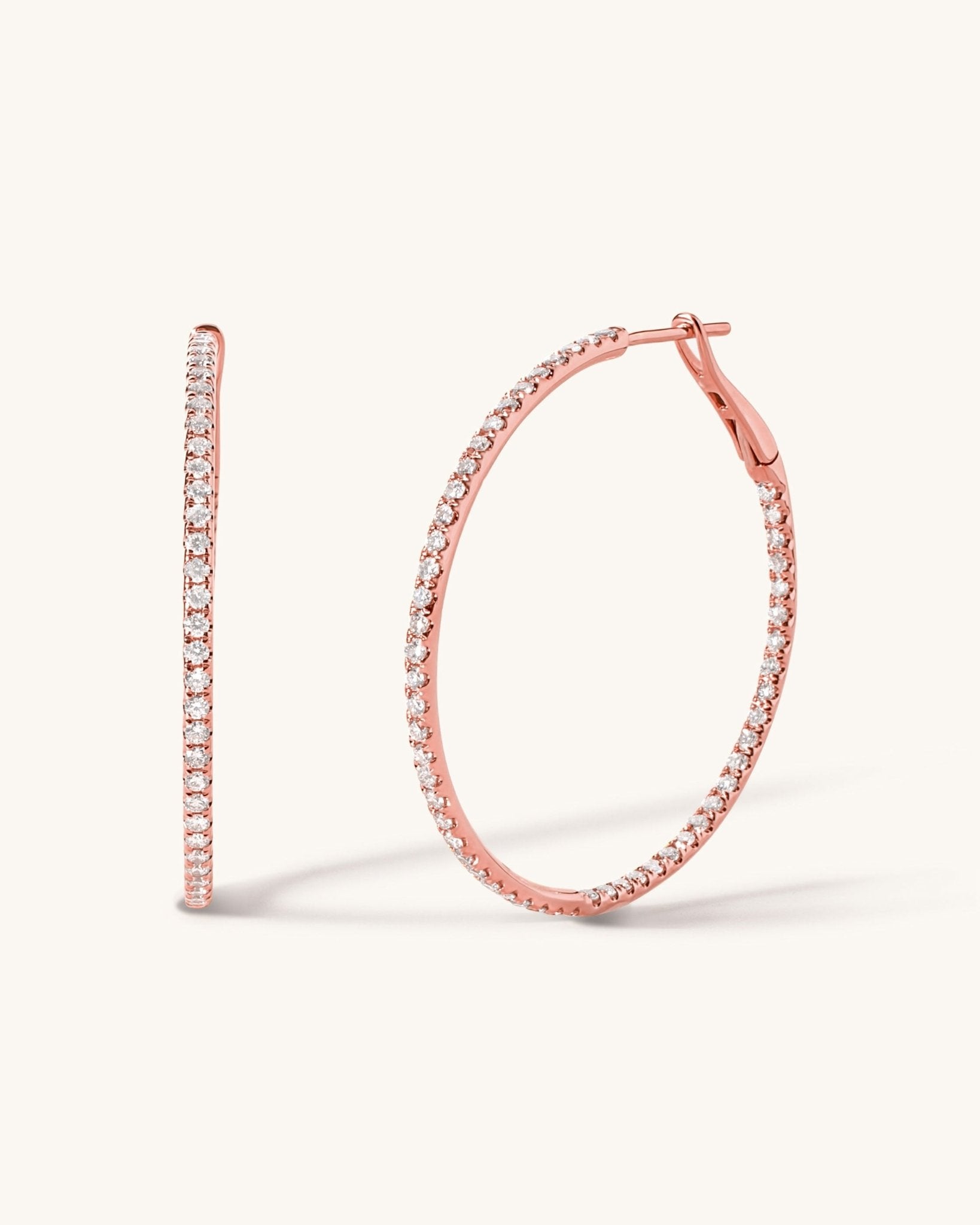Perfect Diamond Hoop Earrings - Sparkle Society