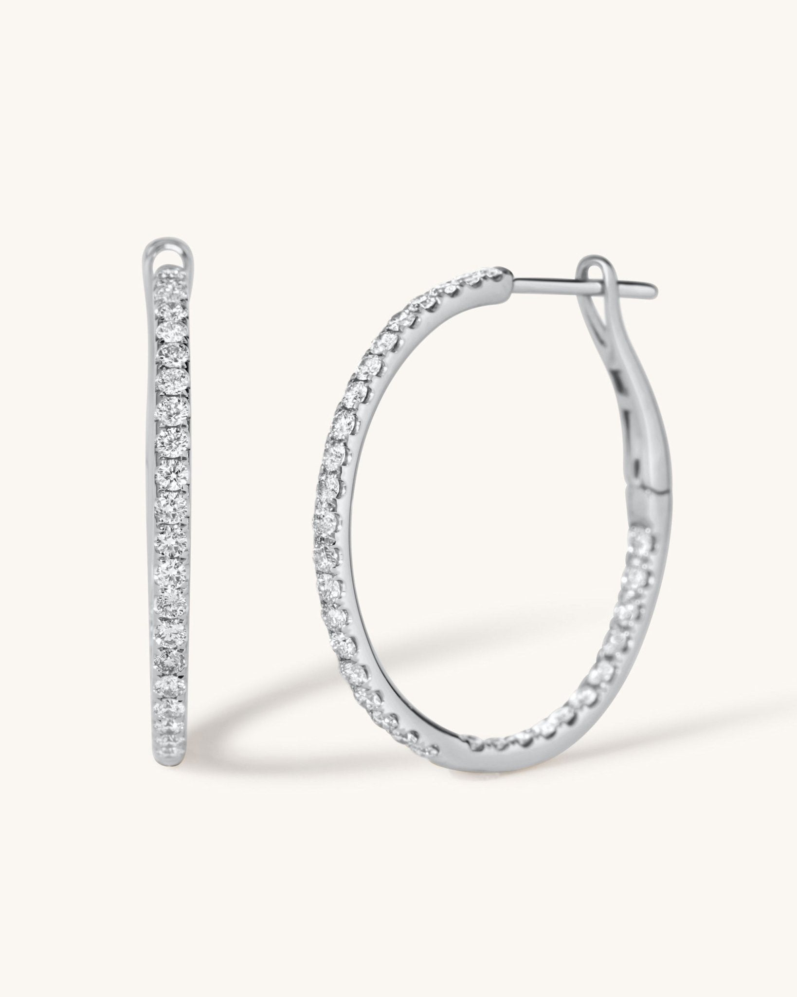 Perfect Diamond Hoop Earrings - Sparkle Society