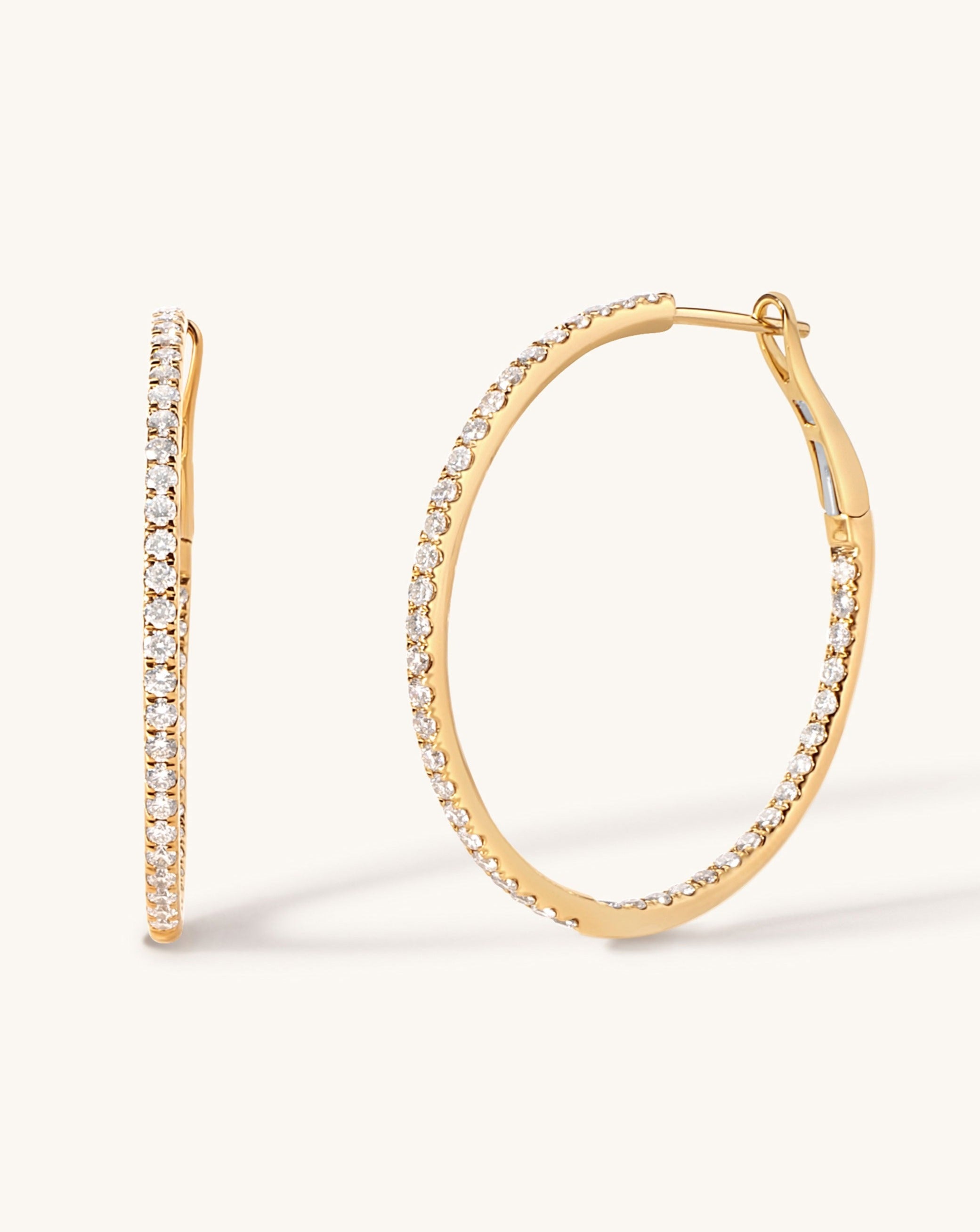 Perfect Diamond Hoops - Sparkle Society