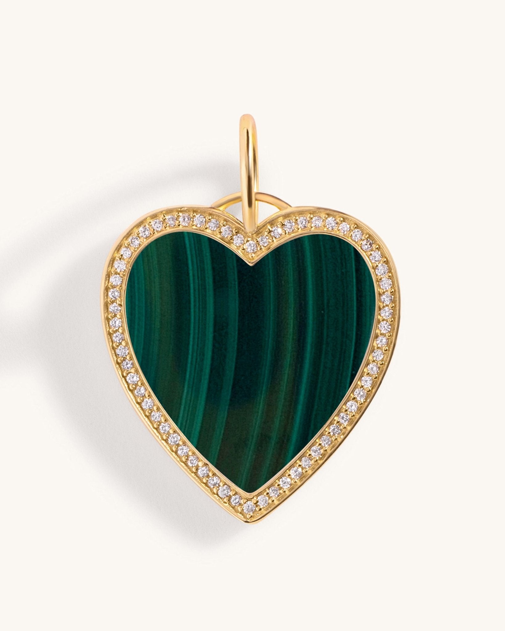 Perfect Pave Outline Gemstone Heart Necklace Charm - Sparkle Society