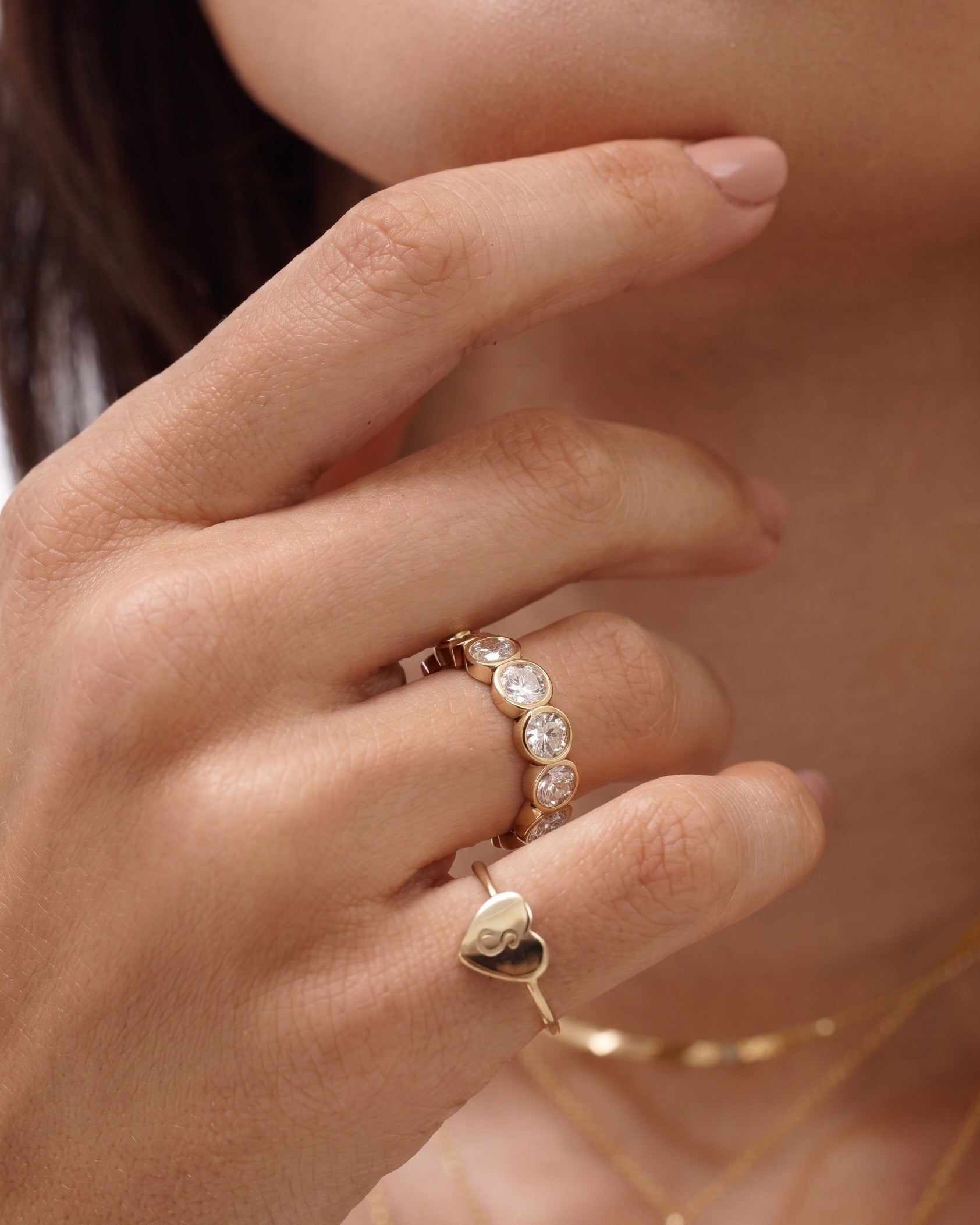 Round Diamond Bezel Eternity Ring - Sparkle Society
