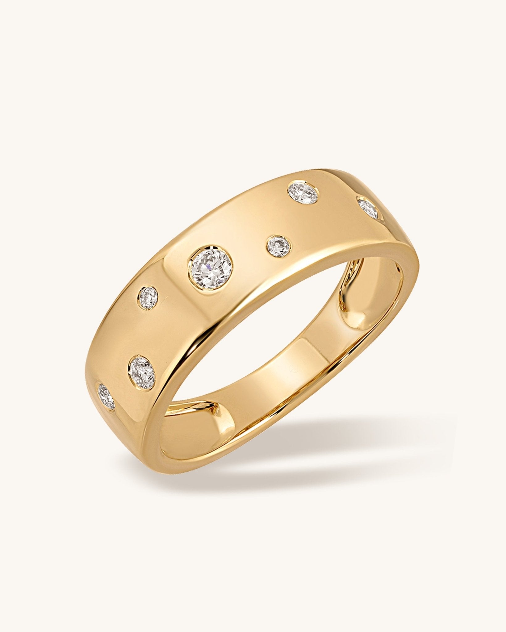 Scattered Diamond Inlay Ring - Sparkle Society