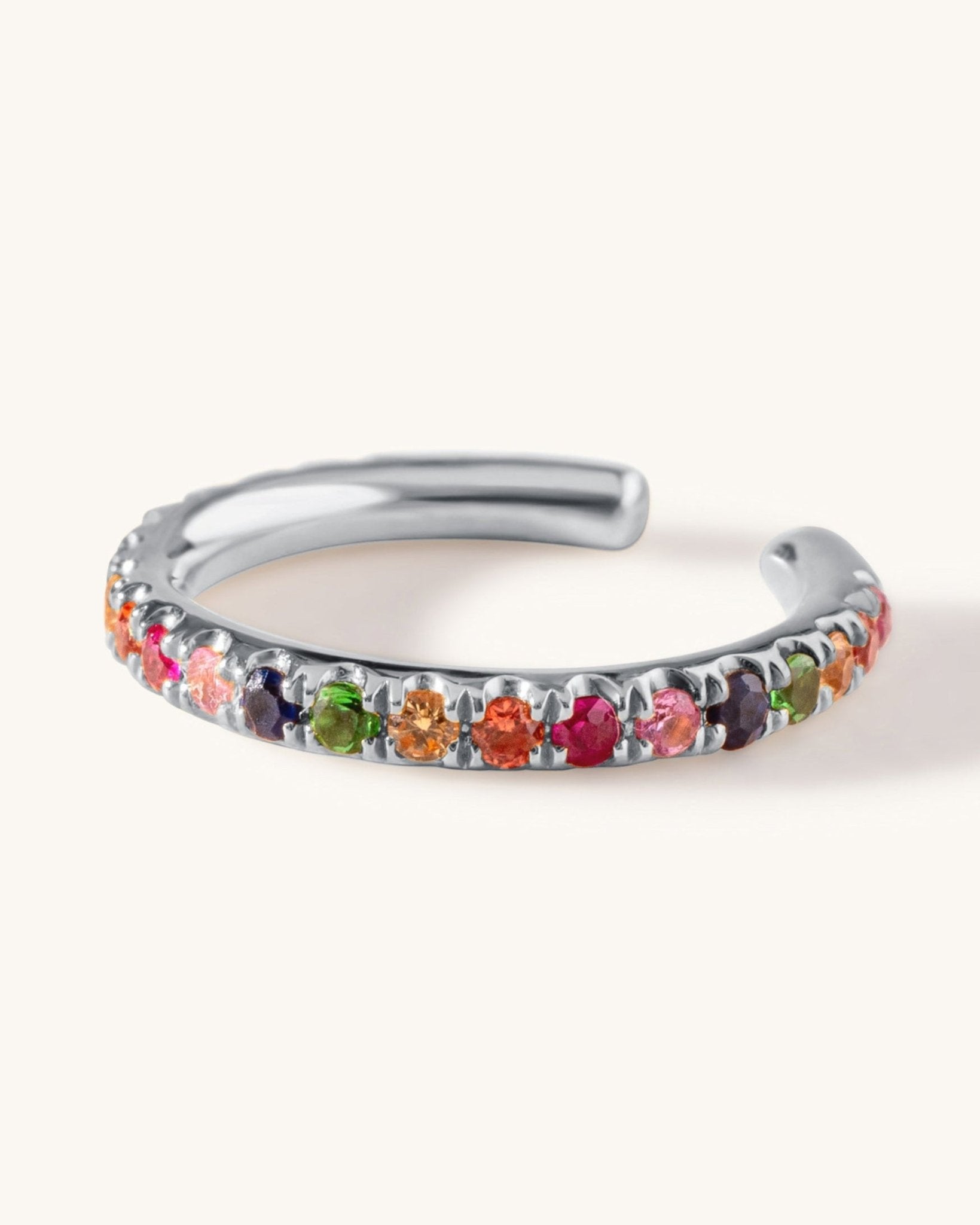 Slim Rainbow Ear Cuff - Sparkle Society