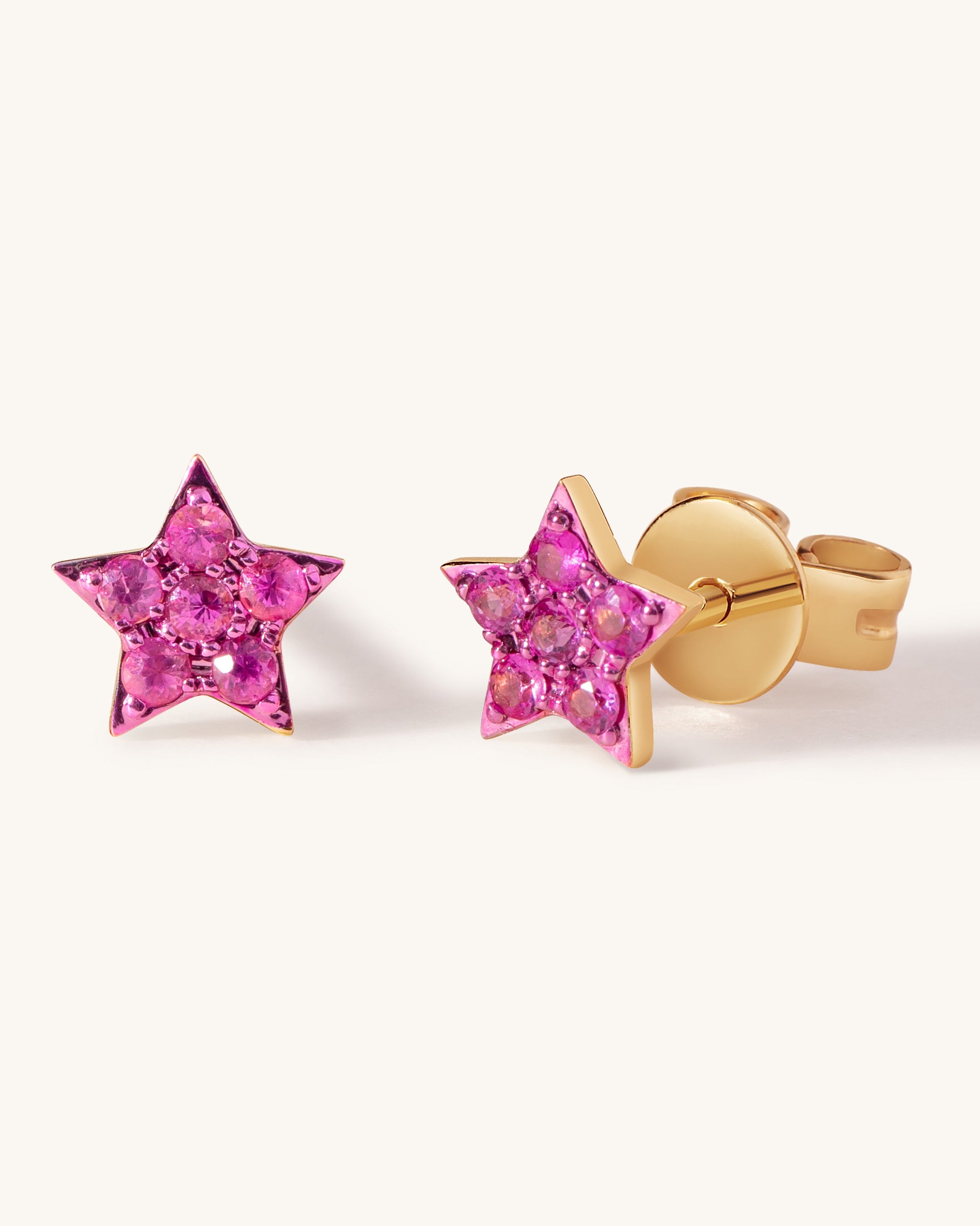 Small Gemstones Star Studs - Sparkle Society