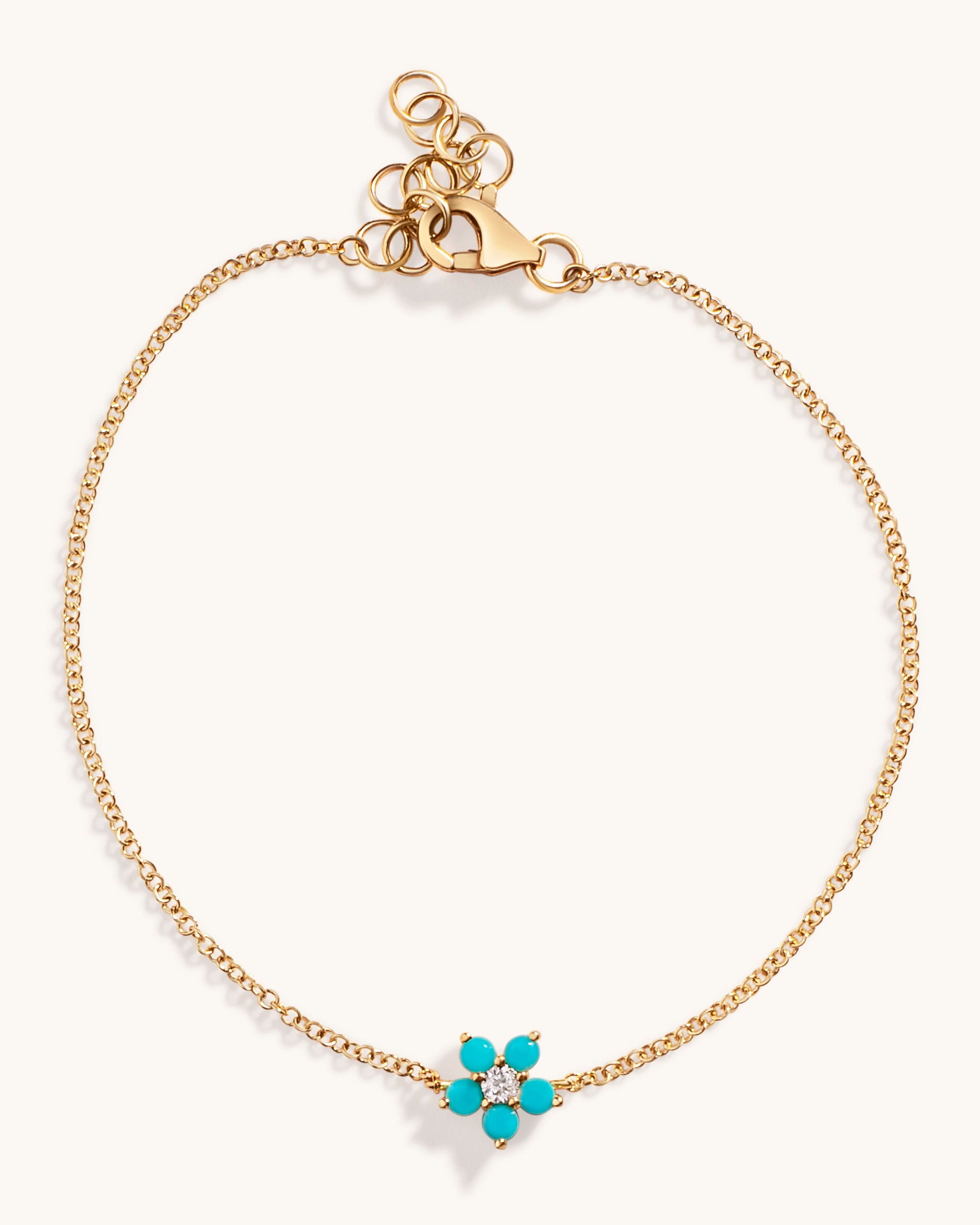 Small Turquoise Flower Bracelet - Sparkle Society