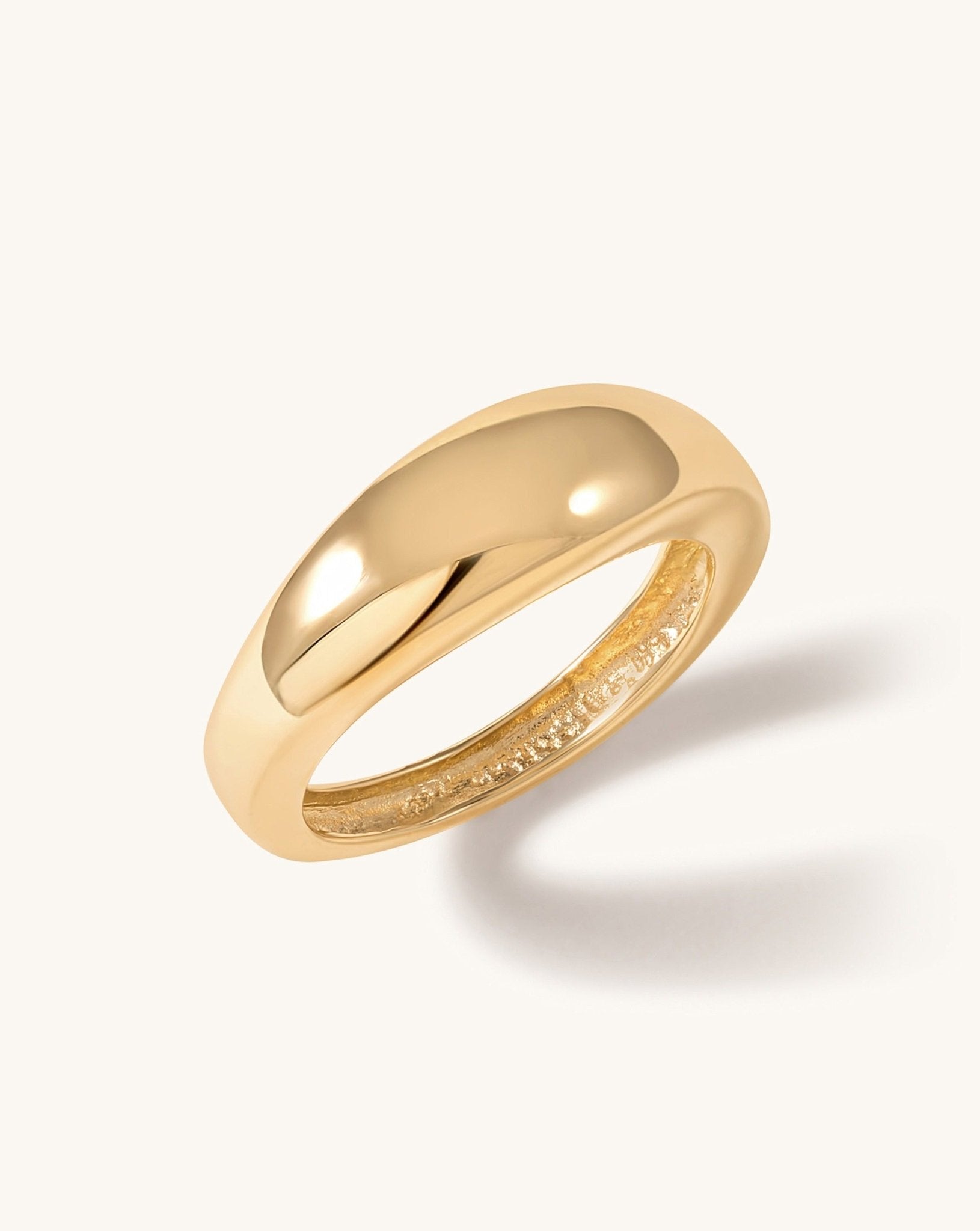 Solid Gold Bombe Ring - Sparkle Society