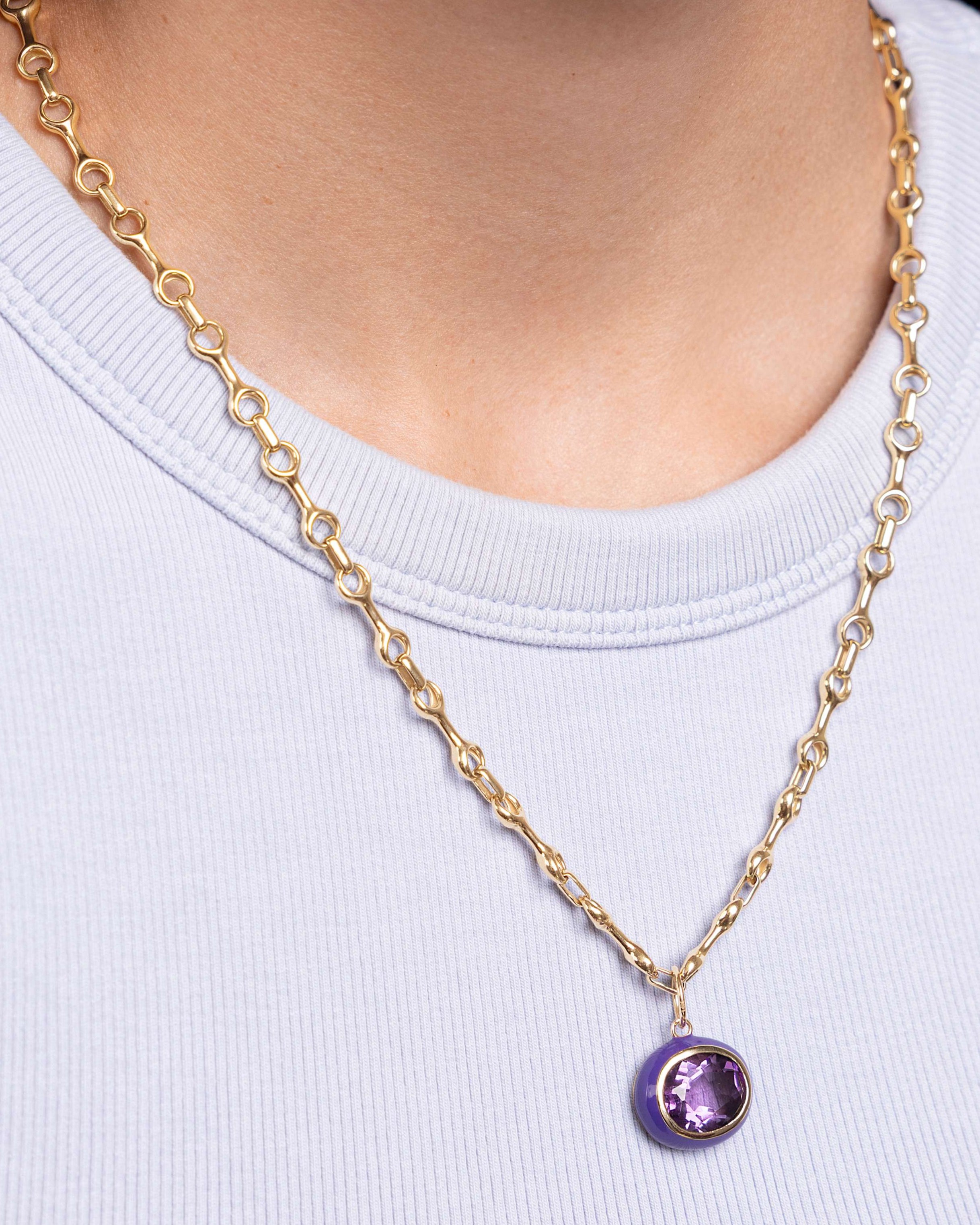 Solid Gold Bone Chain Necklace - Sparkle Society