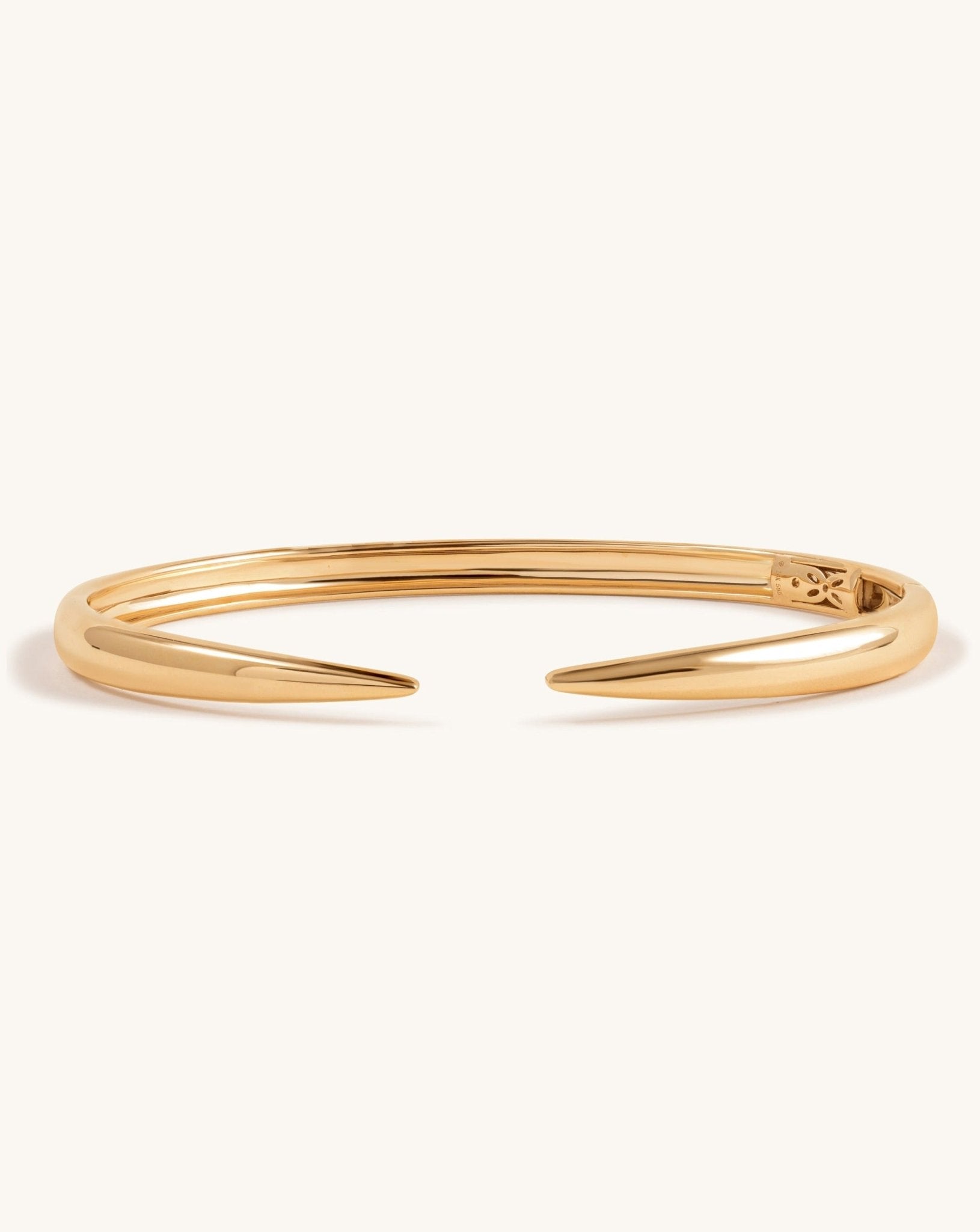 Solid Gold Claw Bangle - Sparkle Society