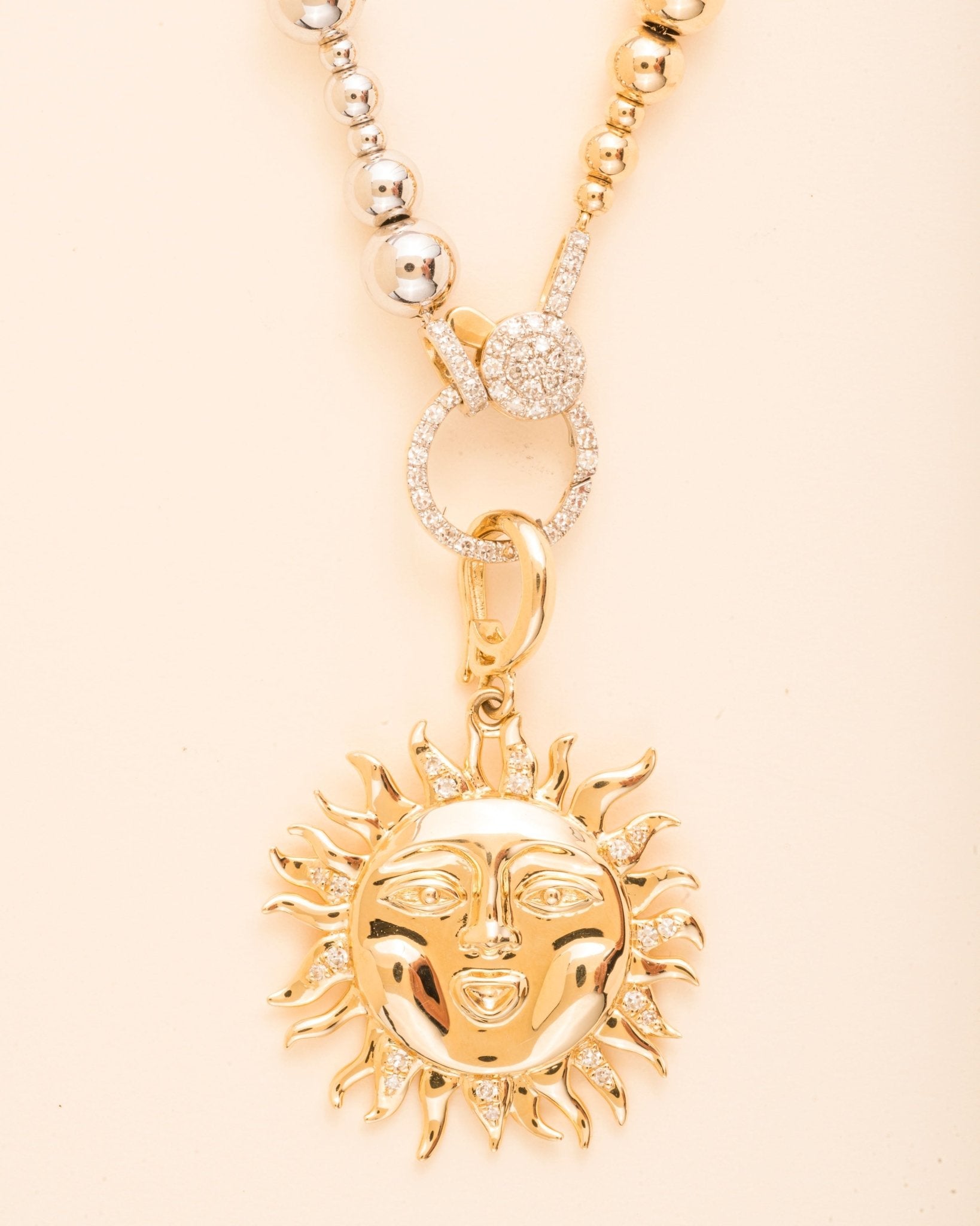 Solid Gold Sun Clip On Charm - Sparkle Society