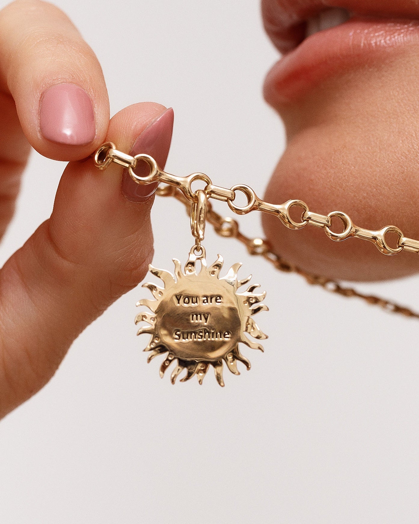 Solid Gold Sun Clip On Charm - Sparkle Society