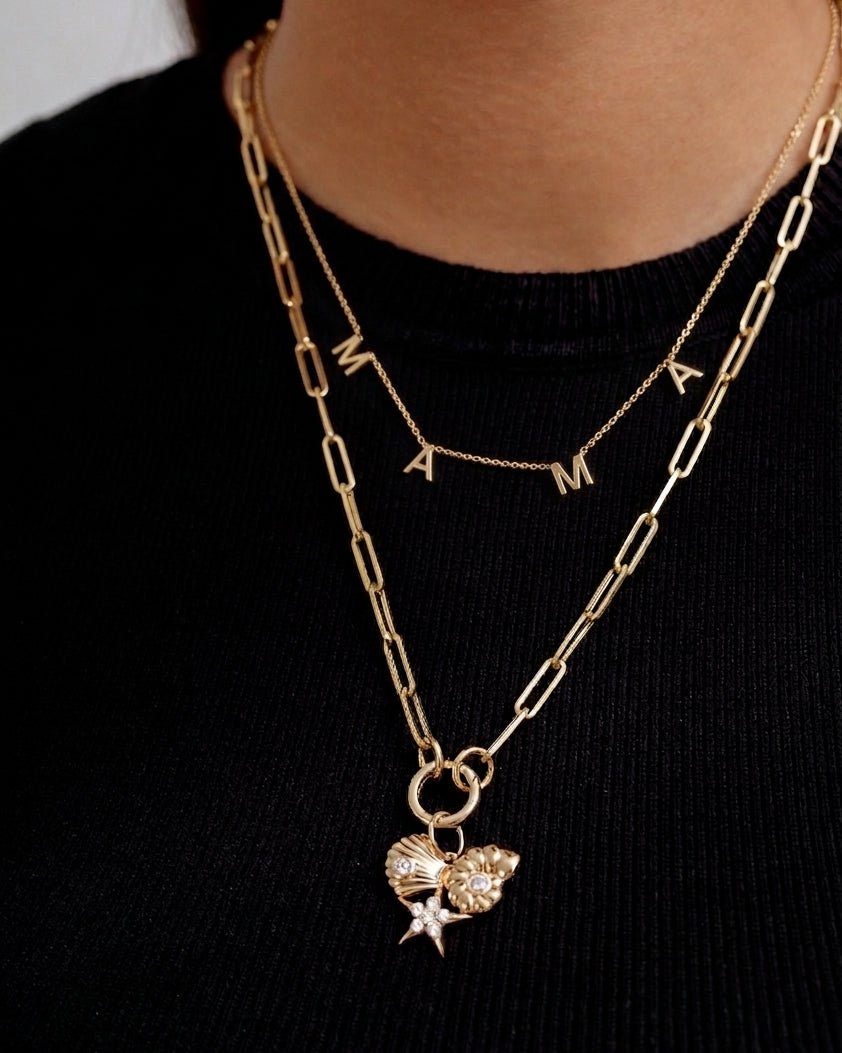 Spaced Gold Initials Necklace - Sparkle Society