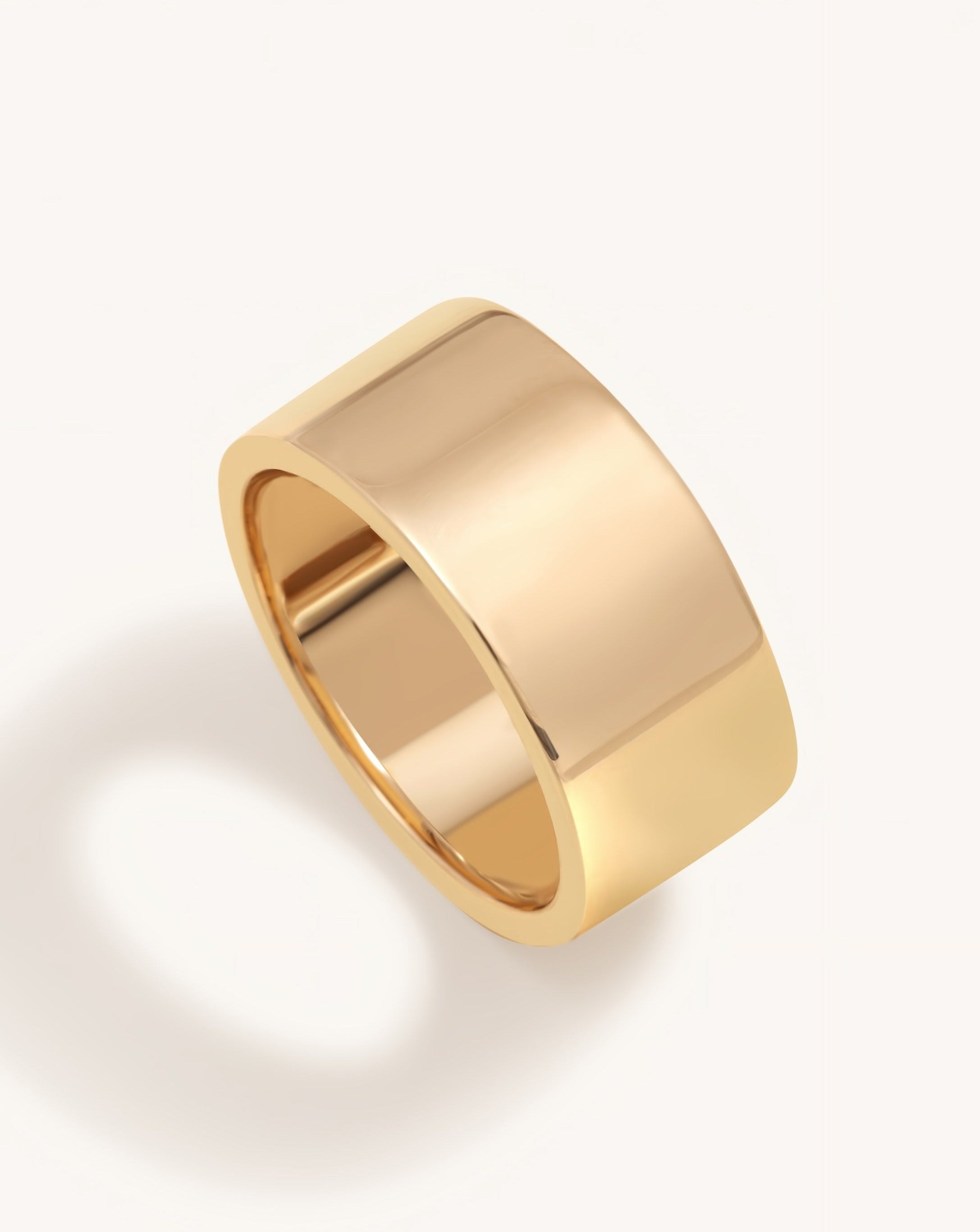 Statement Gold Cigar Band Ring - Sparkle Society