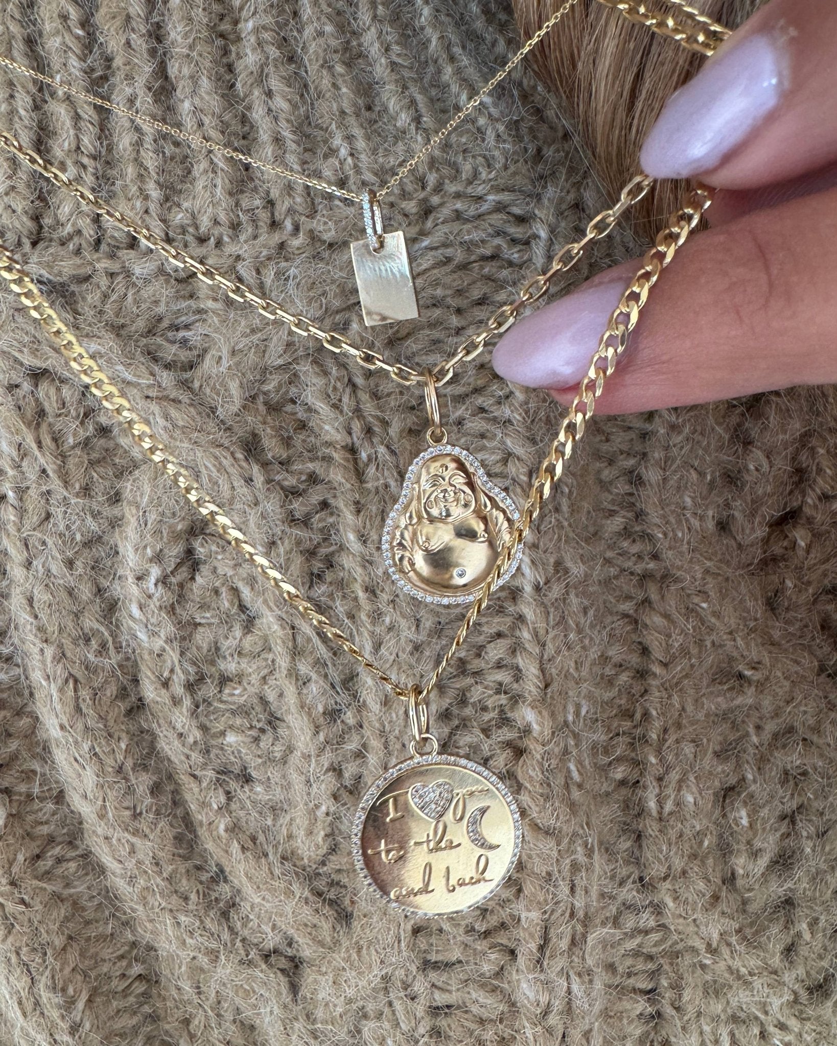 To the Moon and Back Necklace Charm - Sparkle Society