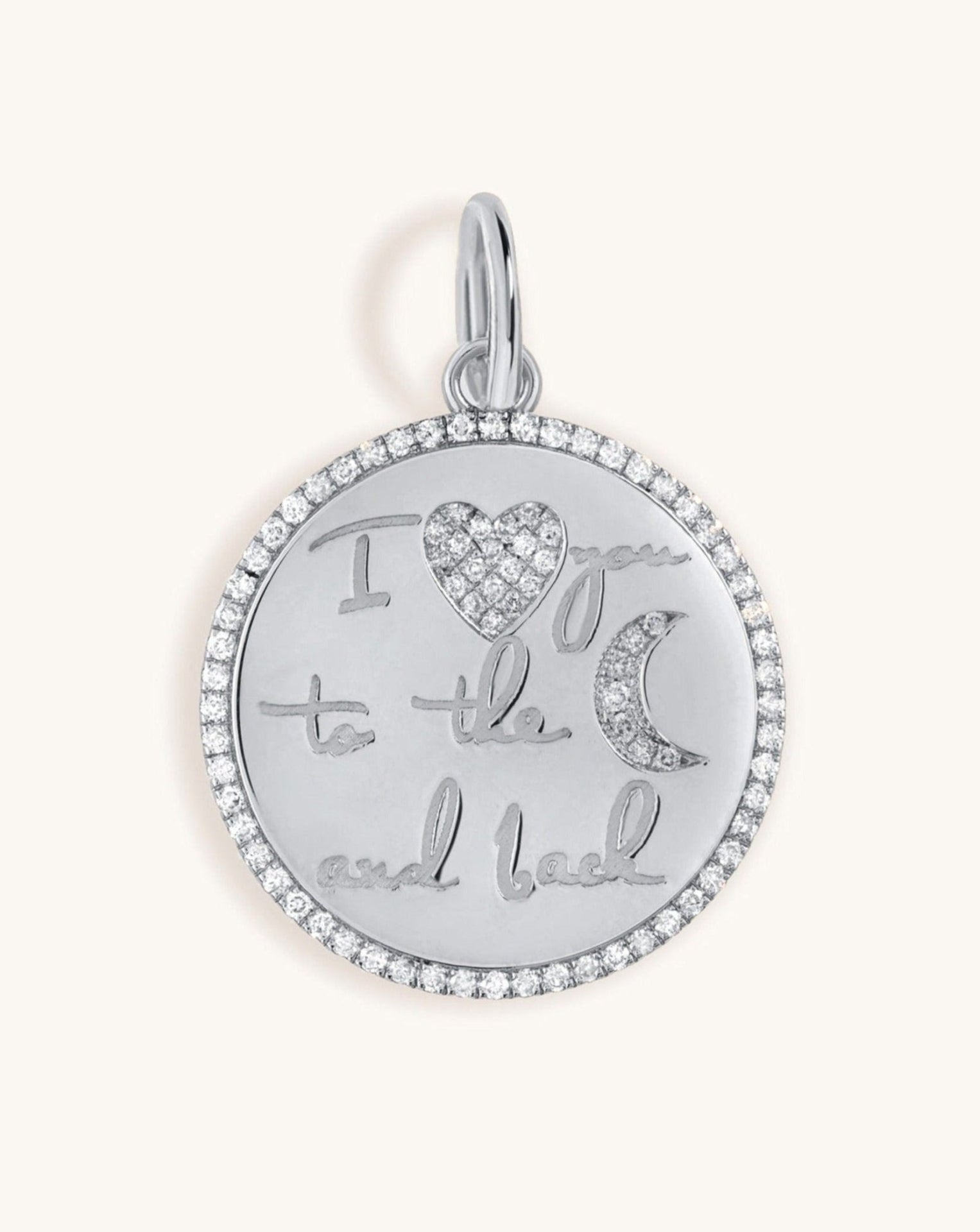 To the Moon and Back Necklace Charm - Sparkle Society