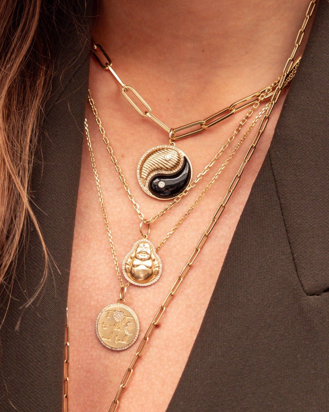 To the Moon and Back Necklace Charm - Sparkle Society
