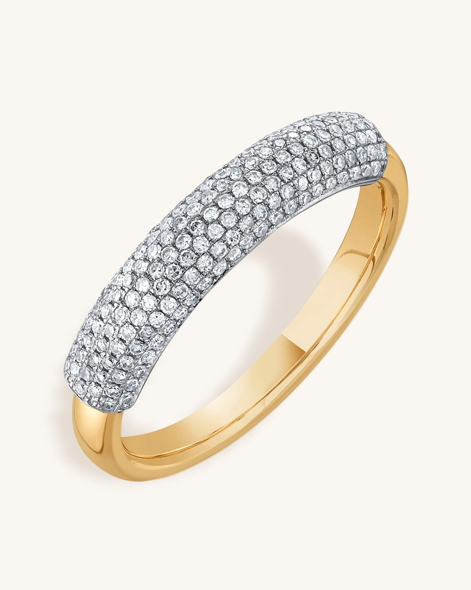 Two Tone Chunky Diamond Ring - Sparkle Society