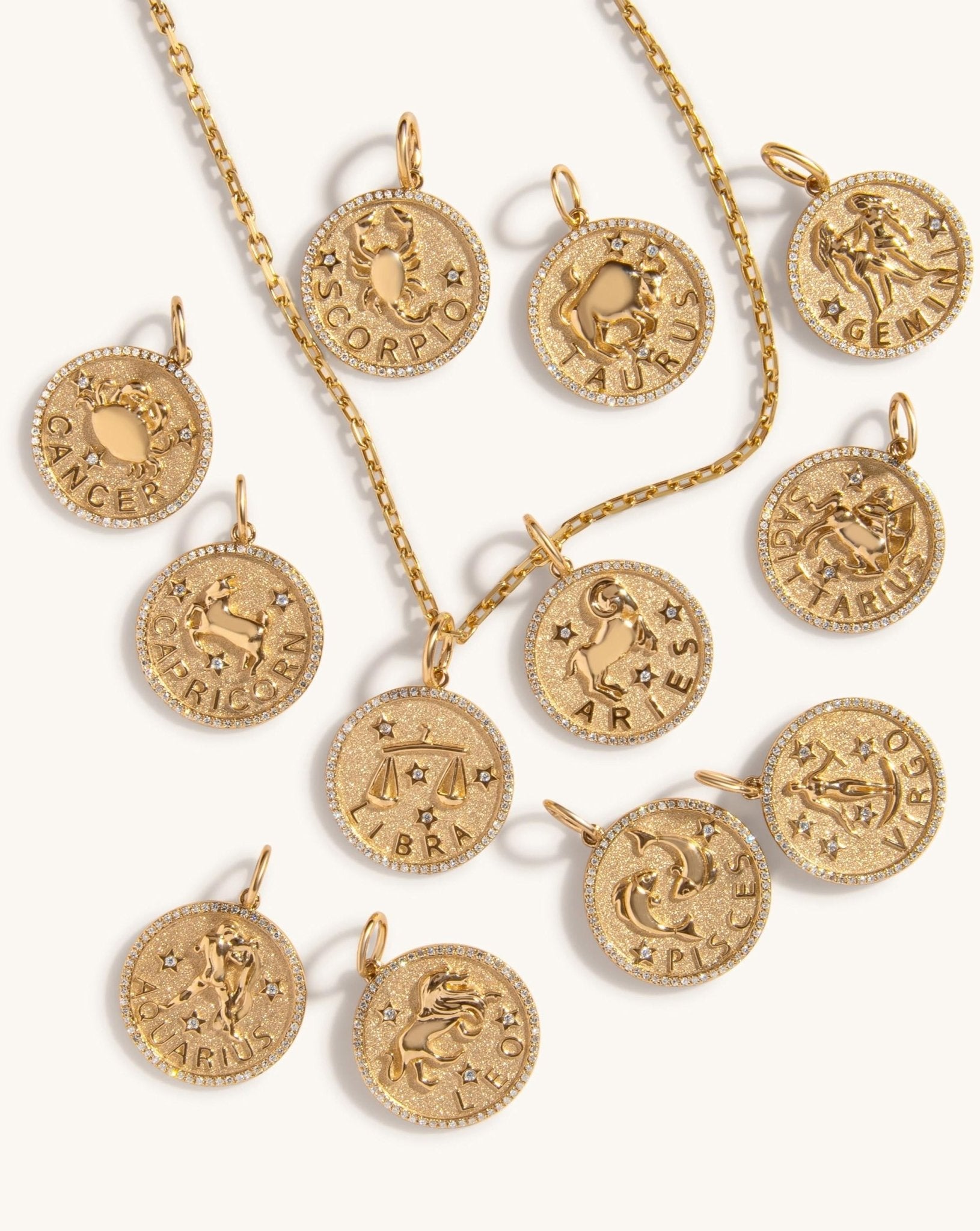 Zodiac Necklace Charm - Sparkle Society