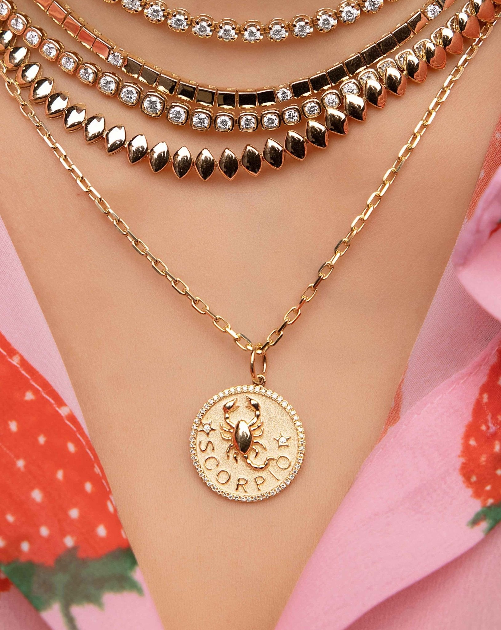 Zodiac Necklace Charm - Sparkle Society