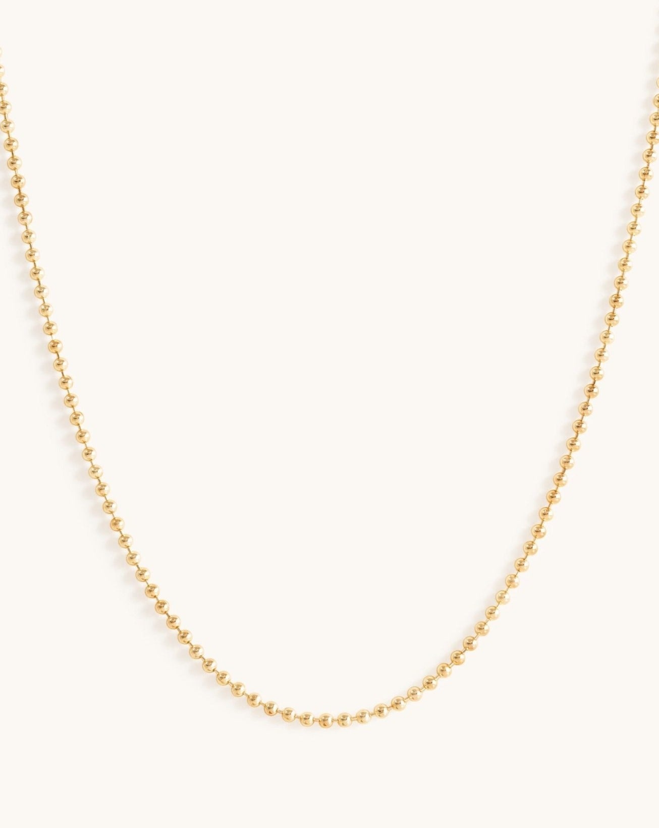 1.5mm Solid Gold Bead Chain - Sparkle Society