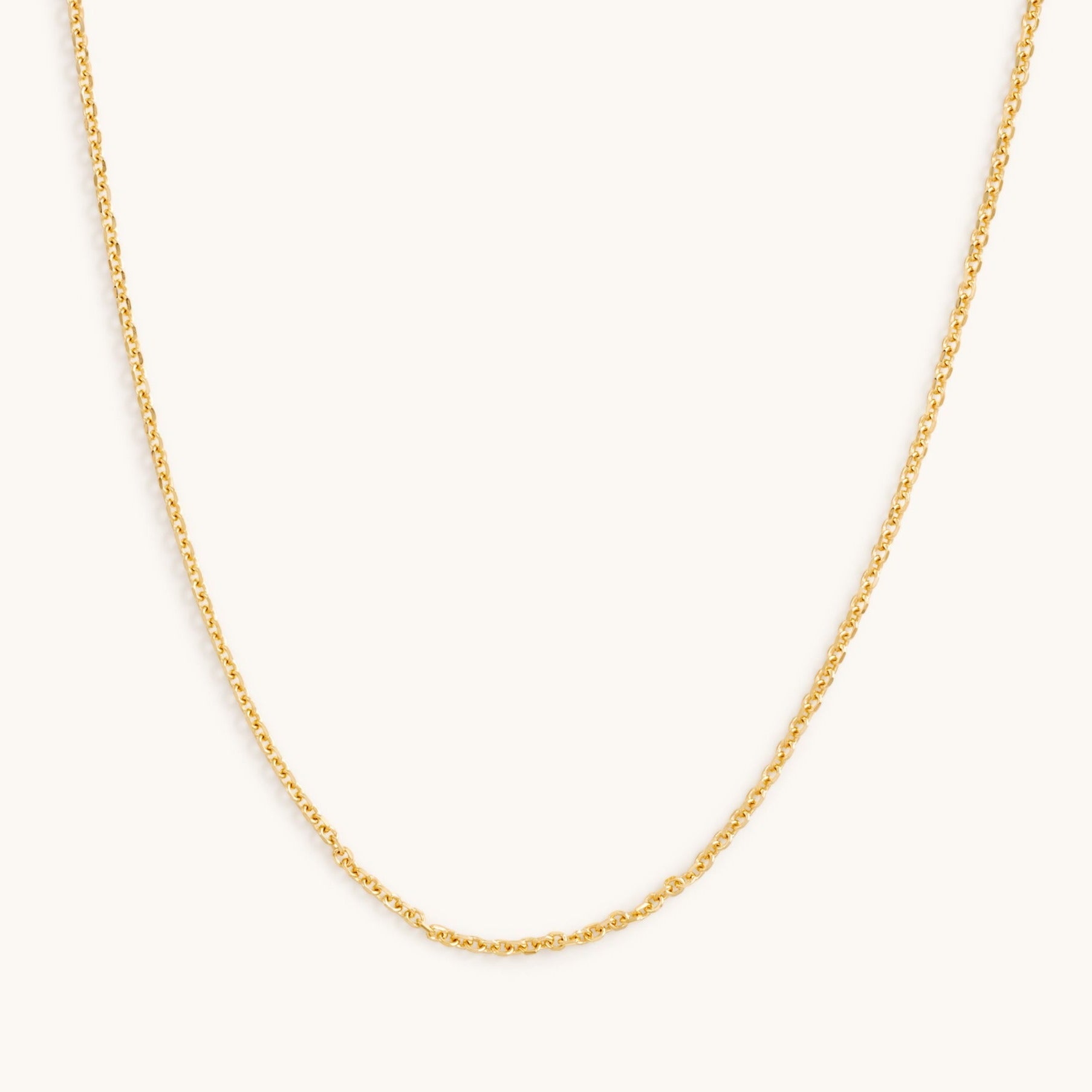 1.8mm Solid Gold Cable Chain - Sparkle Society